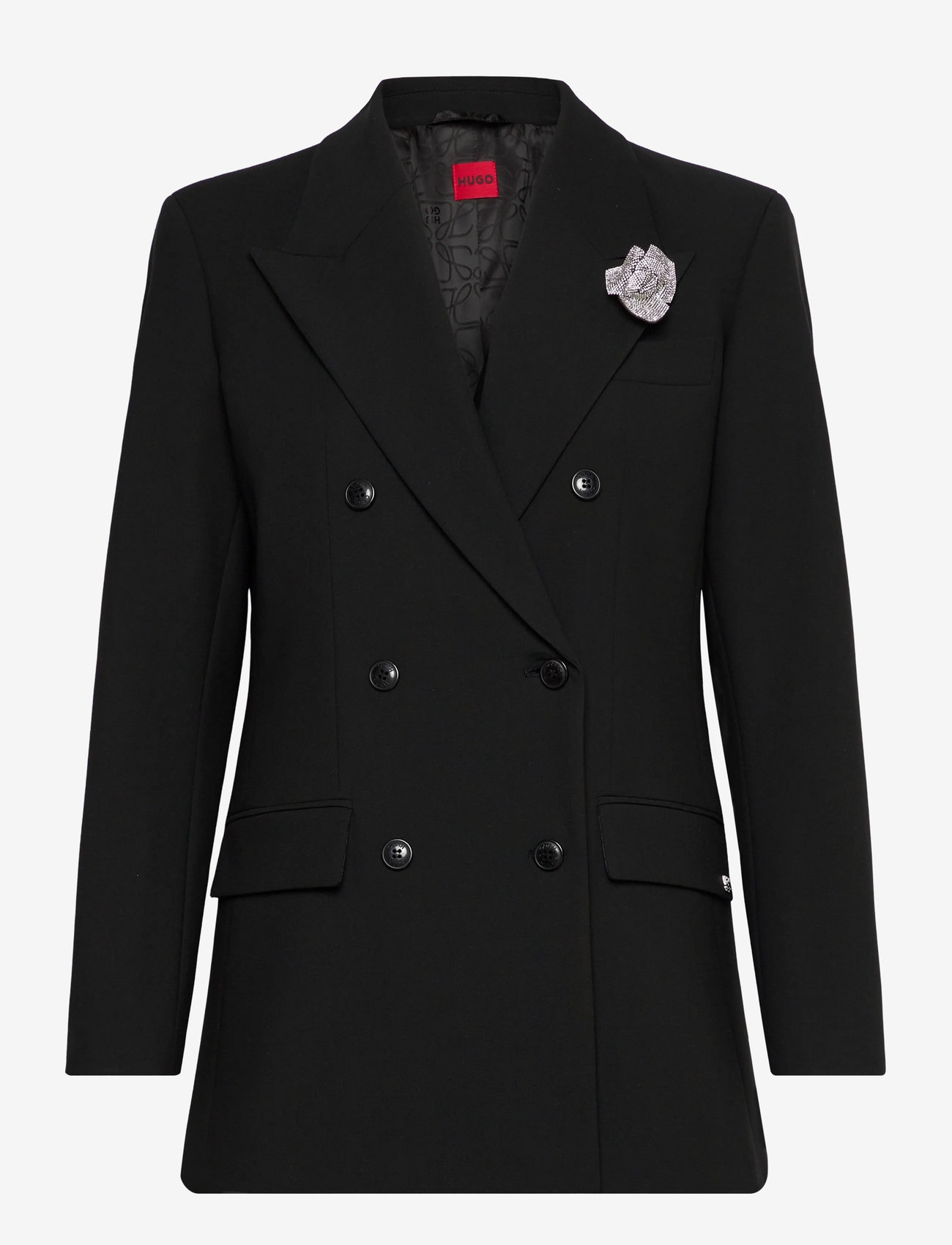HUGO - Amelora - zweireihige blazer - black - 0
