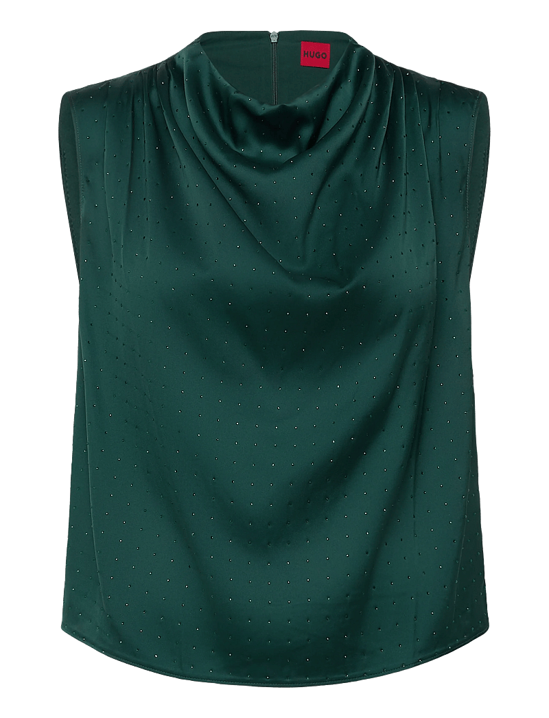 HUGO - Casmini-1 - varrukateta pluusid - dark green - 0