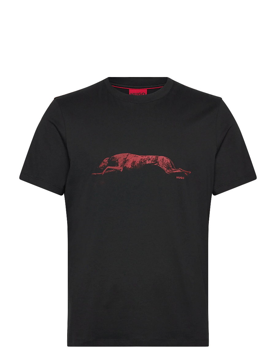 HUGO - Didug - kurzärmelige t-shirts - black - 1