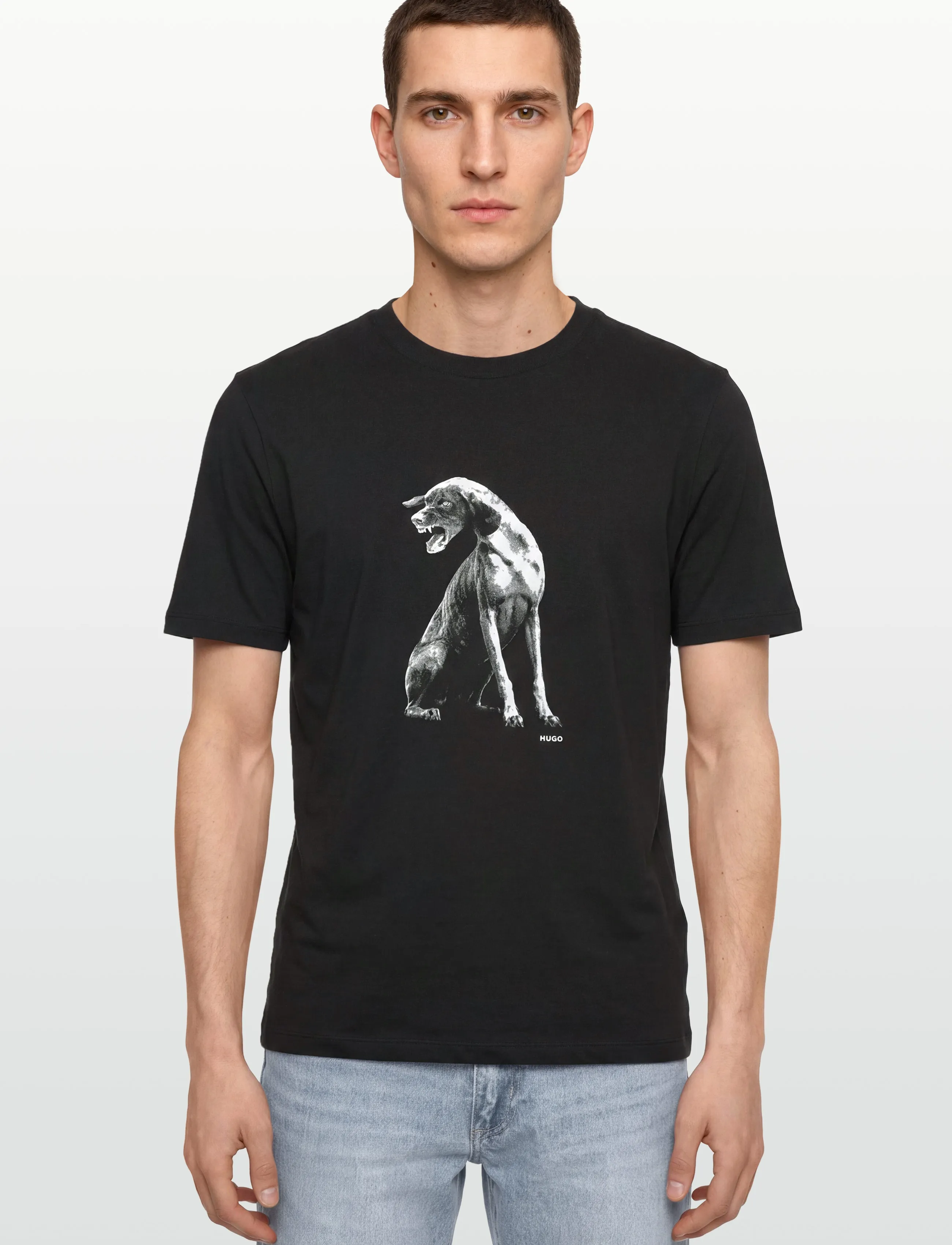 HUGO - Didug - kortærmede t-shirts - black - 3