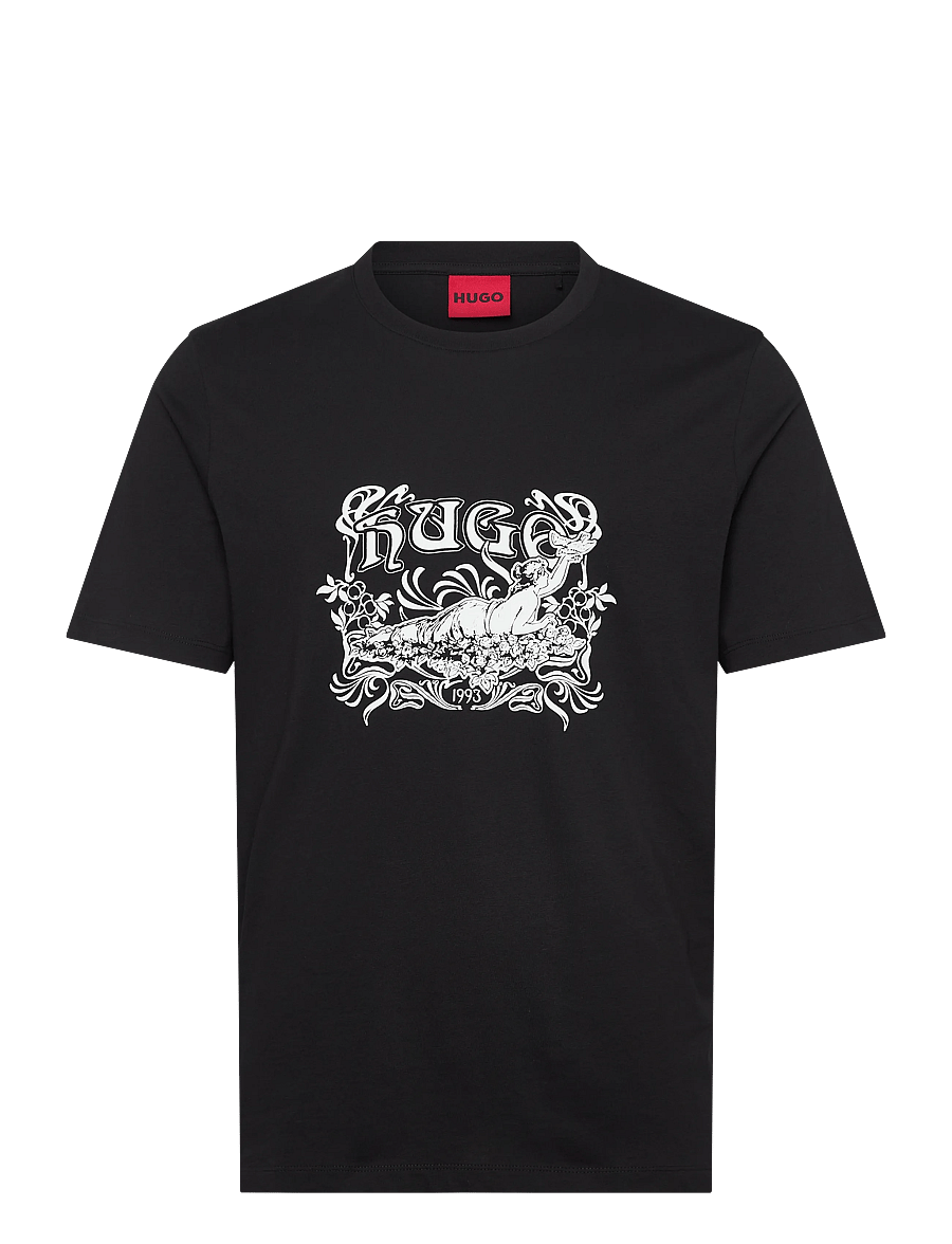 HUGO - Diwom - kortärmade t-shirts - black - 0