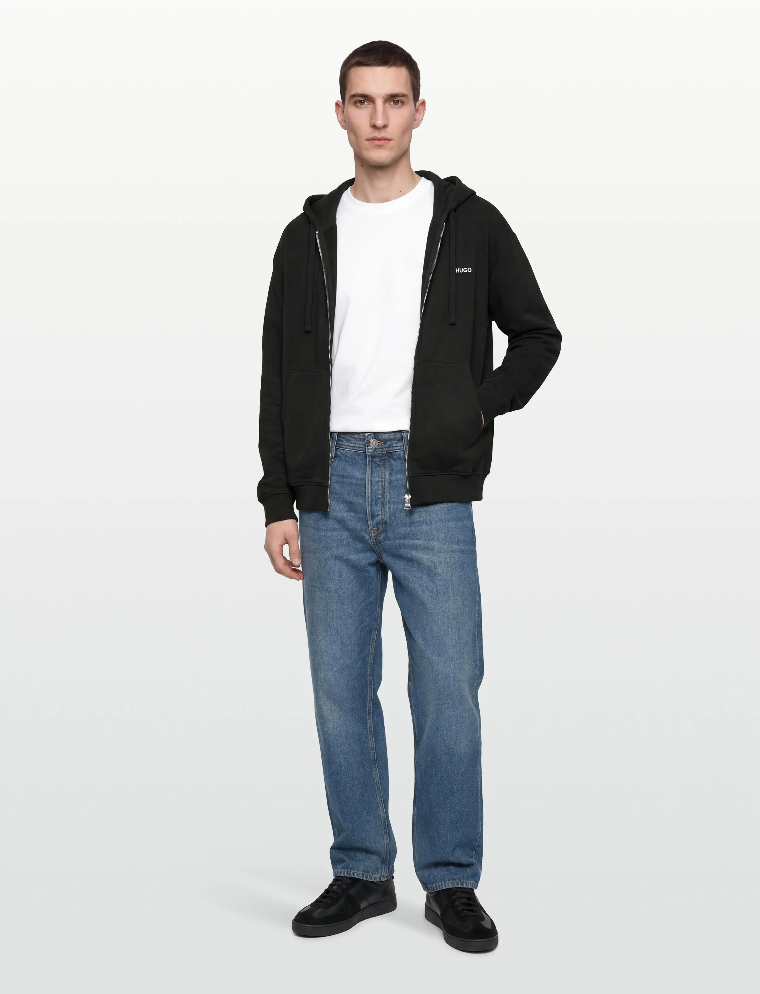 HUGO Dapozip - Sweatshirts - BLACK / black