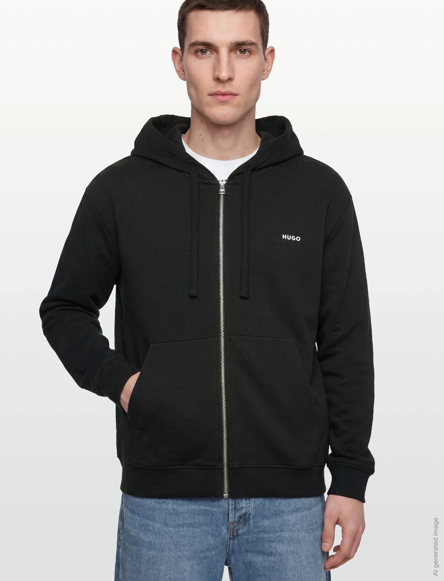 HUGO - Dapozip - kapuzenpullover - black - 3