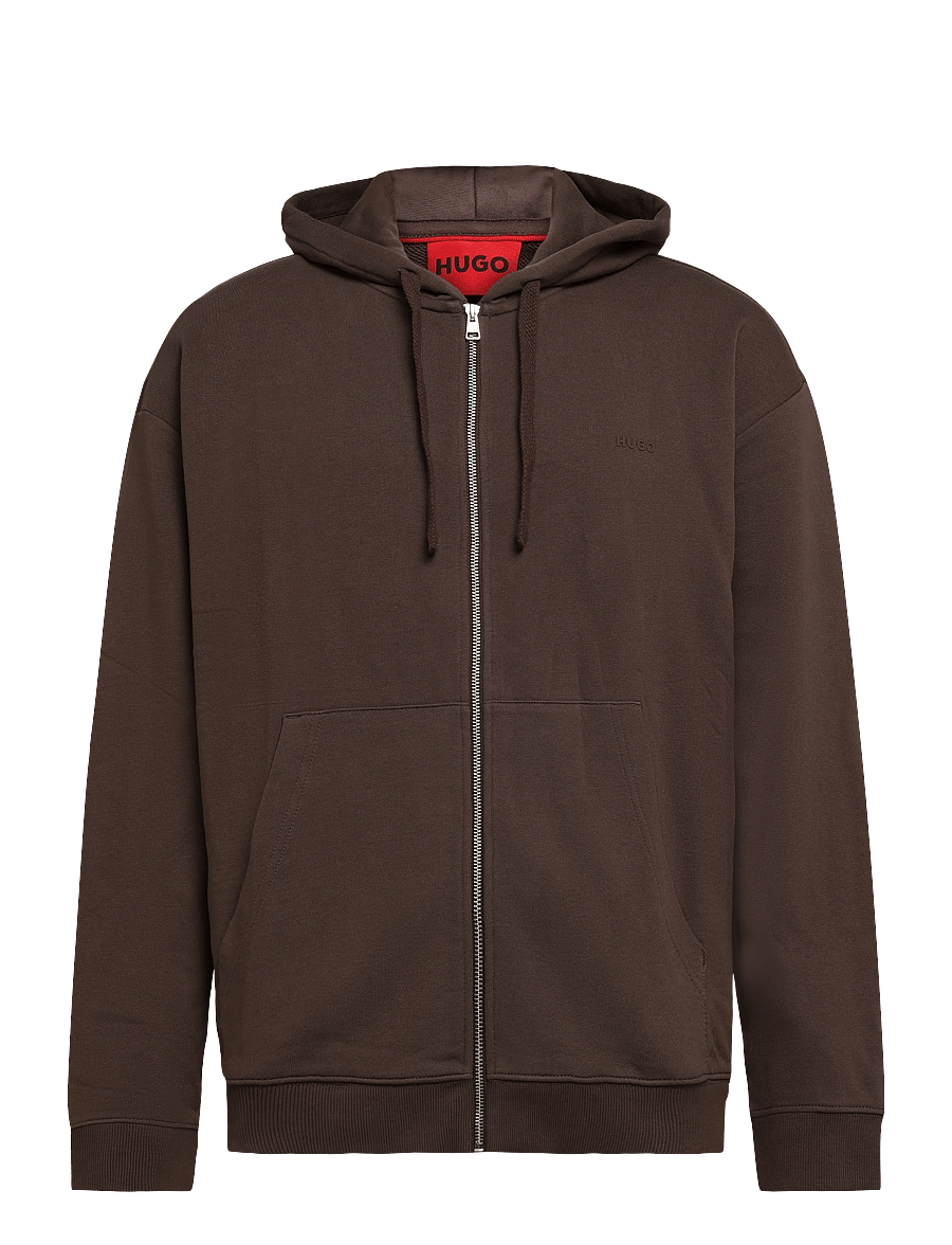 HUGO - Dapozip - kapuzenpullover - brown overflow - 0