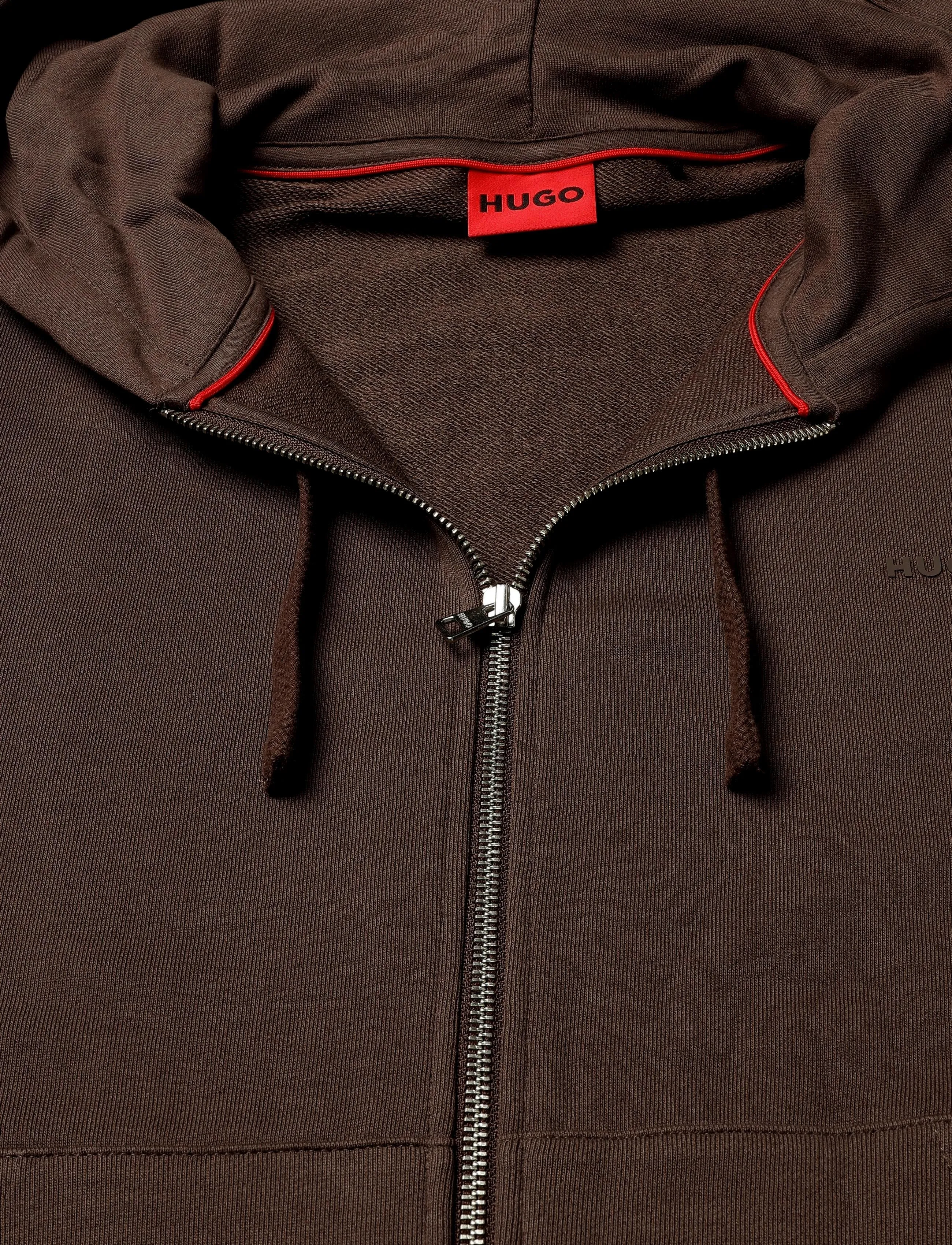 HUGO - Dapozip - kapuzenpullover - brown overflow - 2