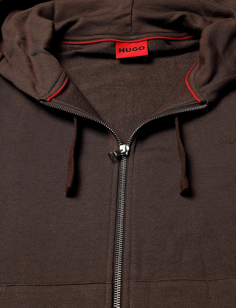 HUGO - Dapozip - kapuzenpullover - brown overflow - 2