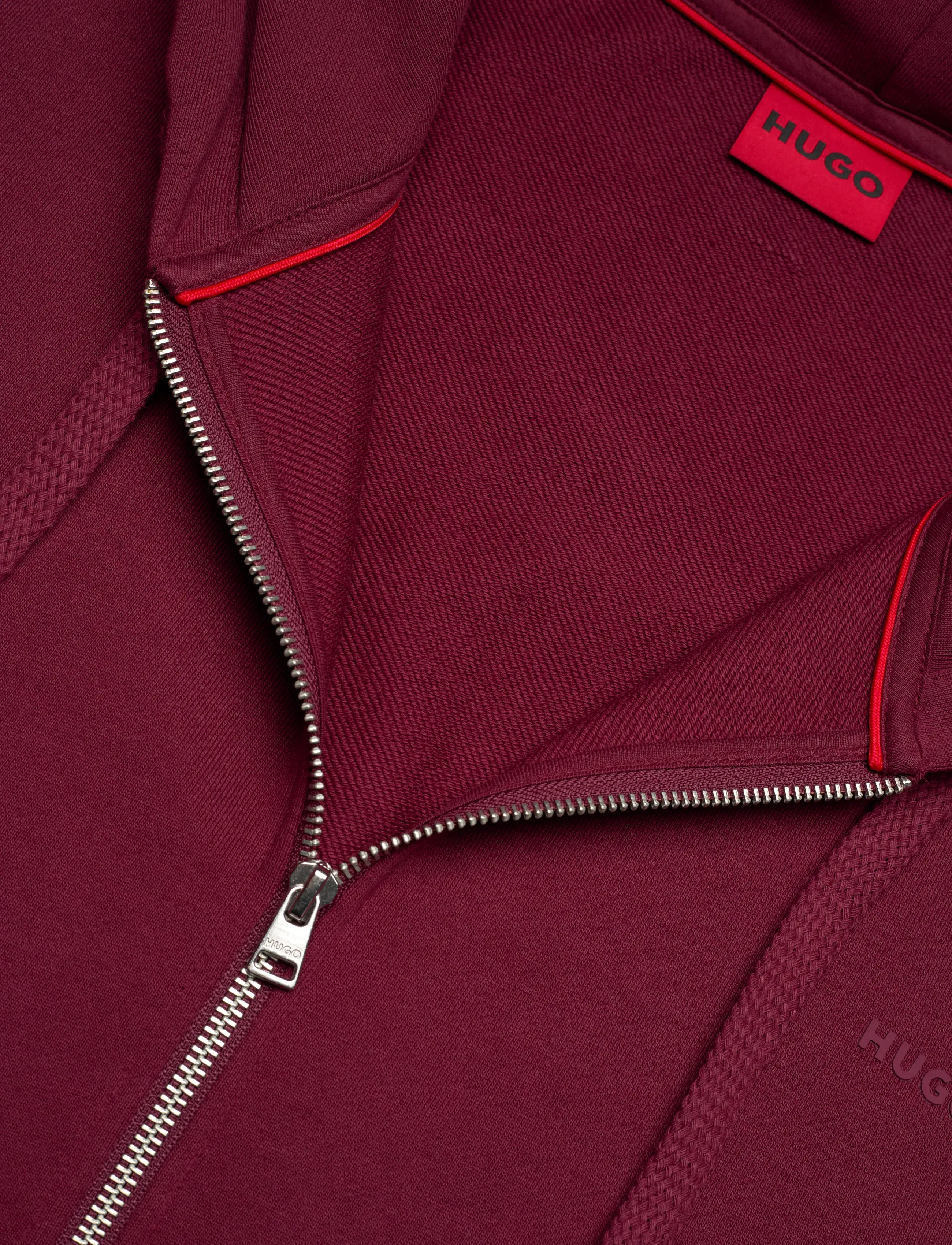 HUGO - Dapozip - kapuutsiga pusad - dark pink - 2