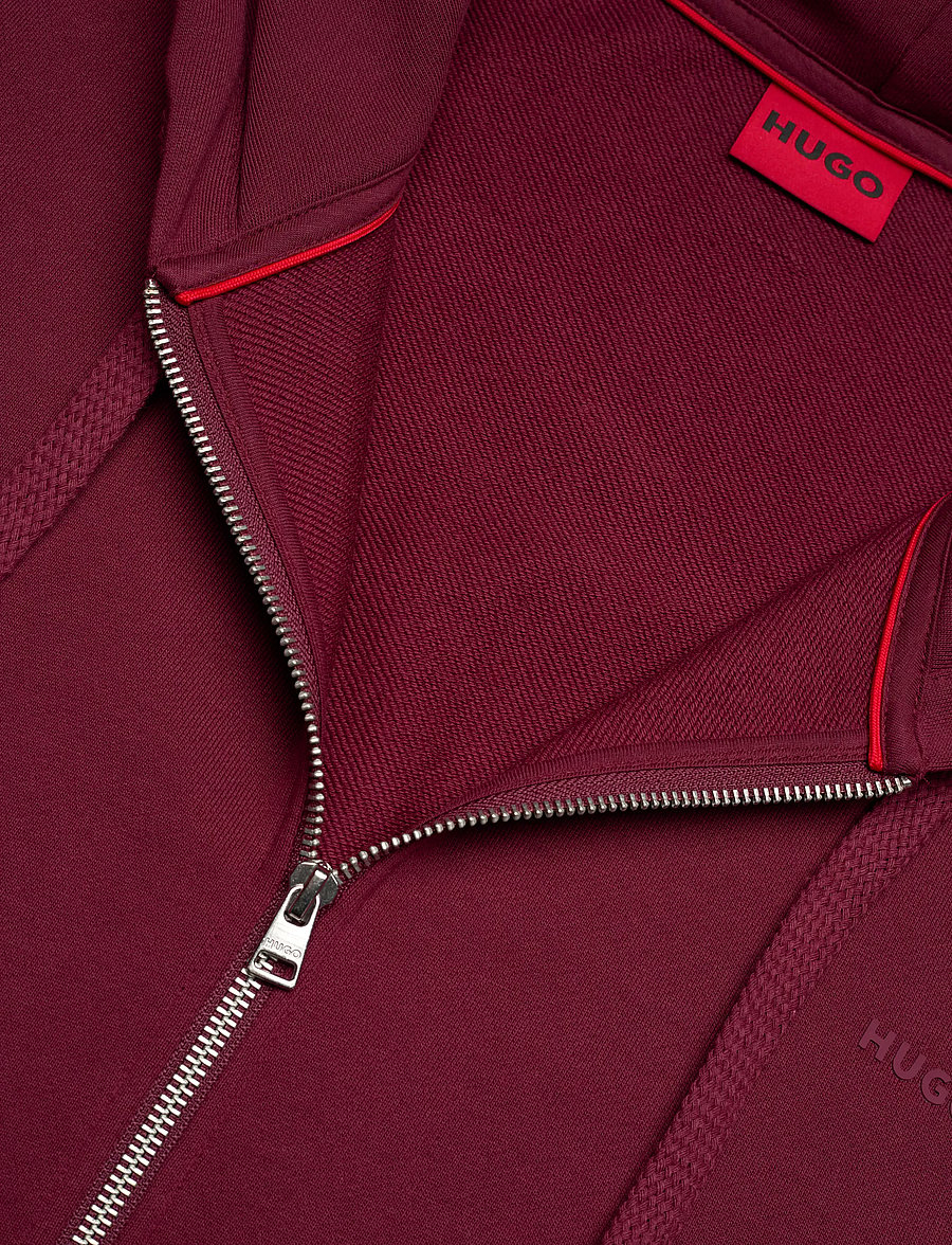 HUGO - Dapozip - kapuutsiga pusad - dark pink - 2