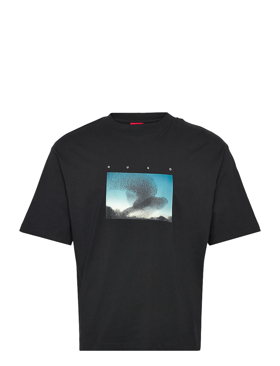 HUGO - Dorizon - kurzärmelige t-shirts - black - 0