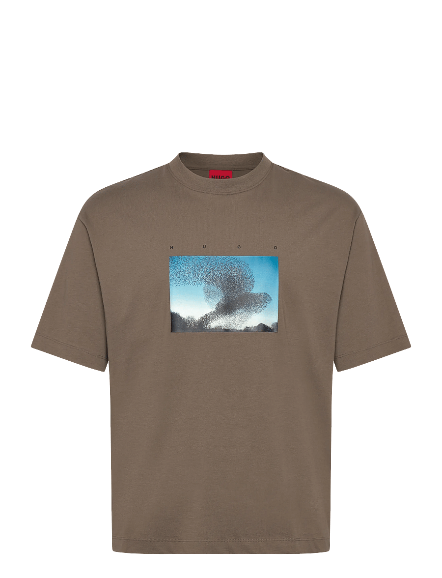 HUGO - Dorizon - kurzärmelige t-shirts - medium grey - 0