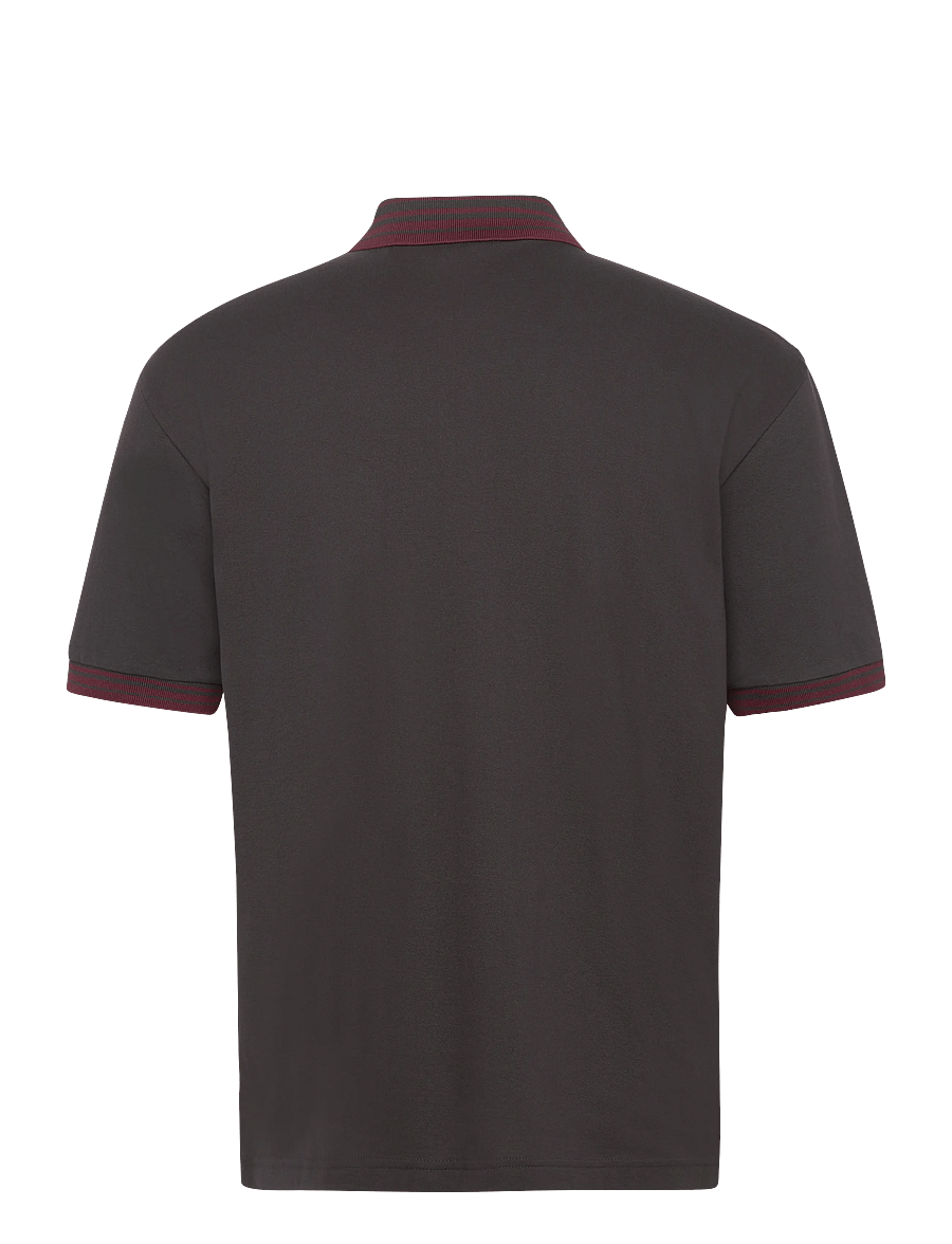 HUGO - Dizgi_RB - short-sleeved polos - dark brown - 1