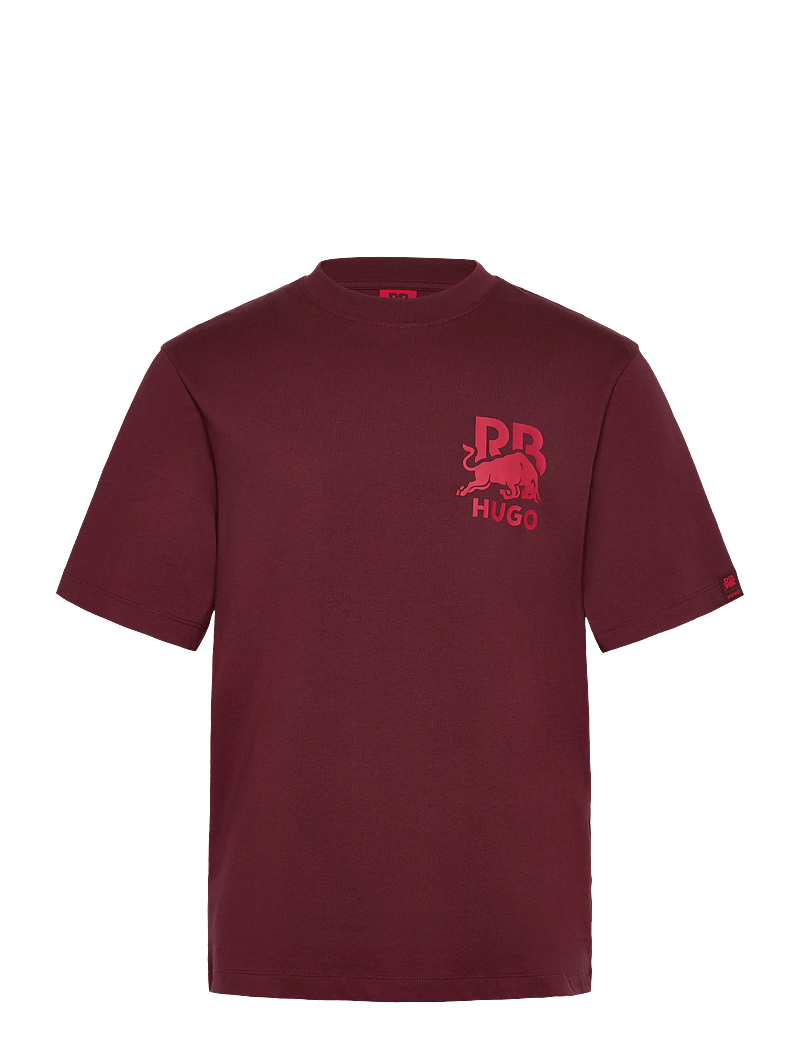 HUGO - Dartox_RB - short-sleeved t-shirts - dark red - 0