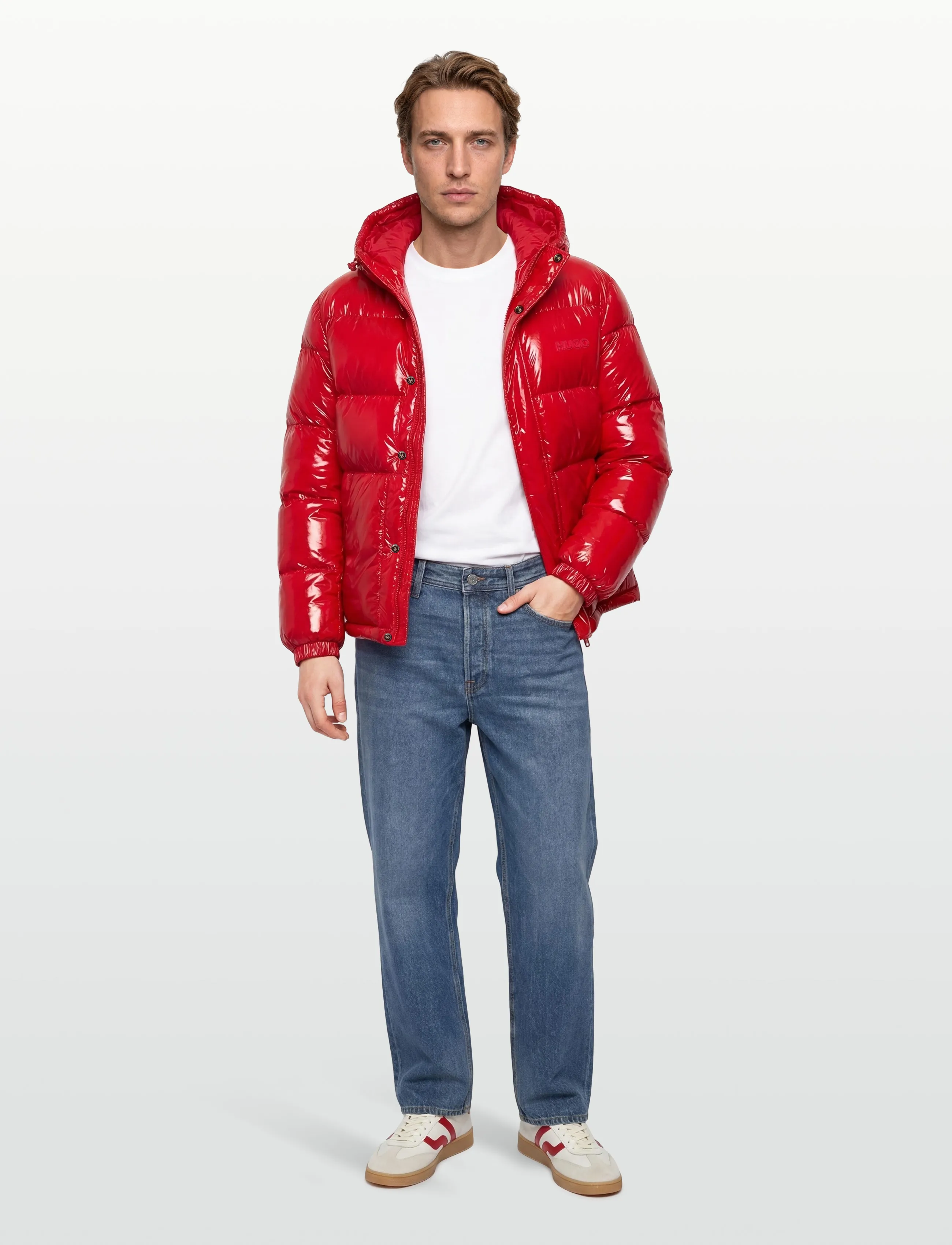 HUGO Baro2541 - Sulejoped - OPEN PINK / red