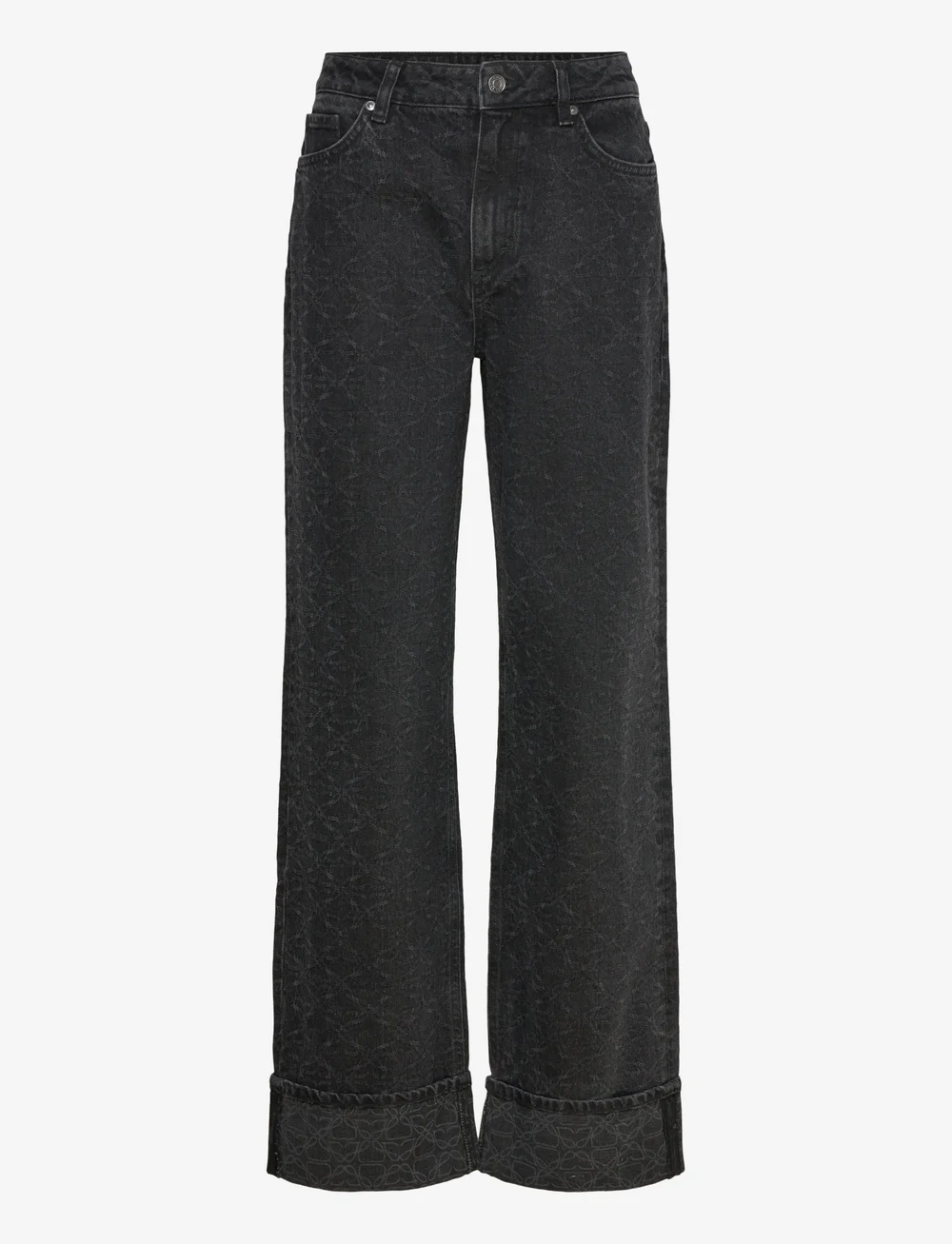 HUGO - Gealena_3 - hosen mit weitem bein - charcoal - 0