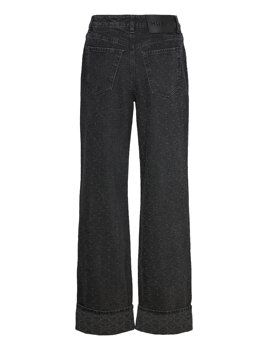 HUGO - Gealena_3 - hosen mit weitem bein - charcoal - 1