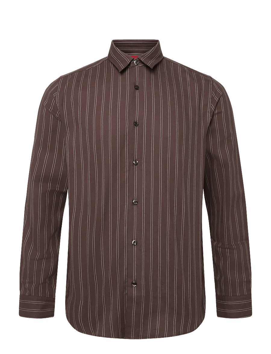 HUGO - Emero - gestreifte hemden - brown overflow - 0