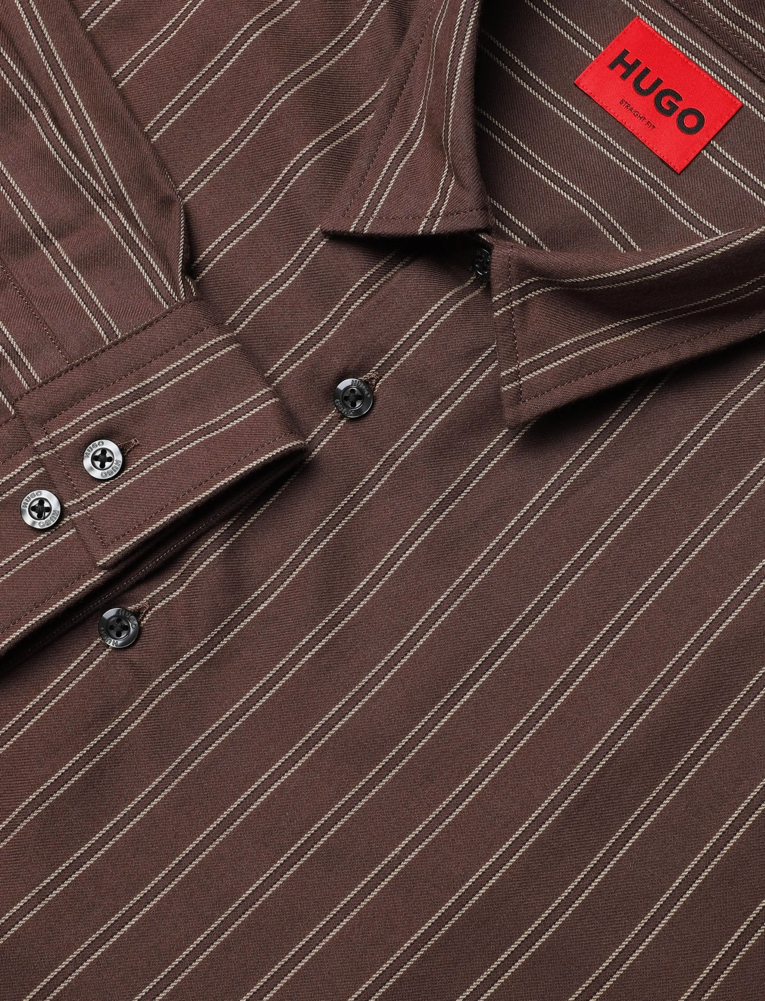 HUGO - Emero - gestreifte hemden - brown overflow - 2