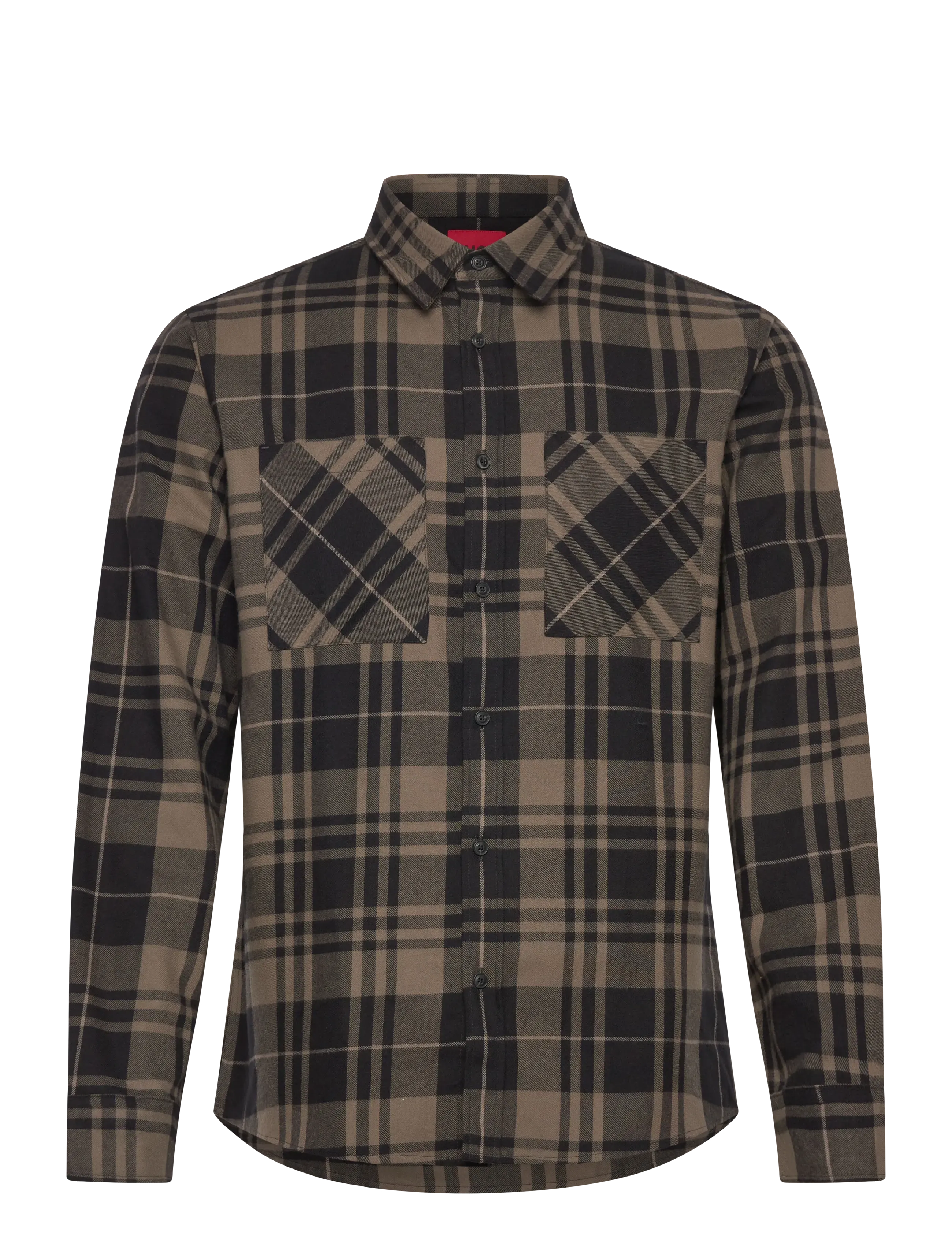 HUGO Egrin, XS, Shirts, Braun - Flannel Männerswear