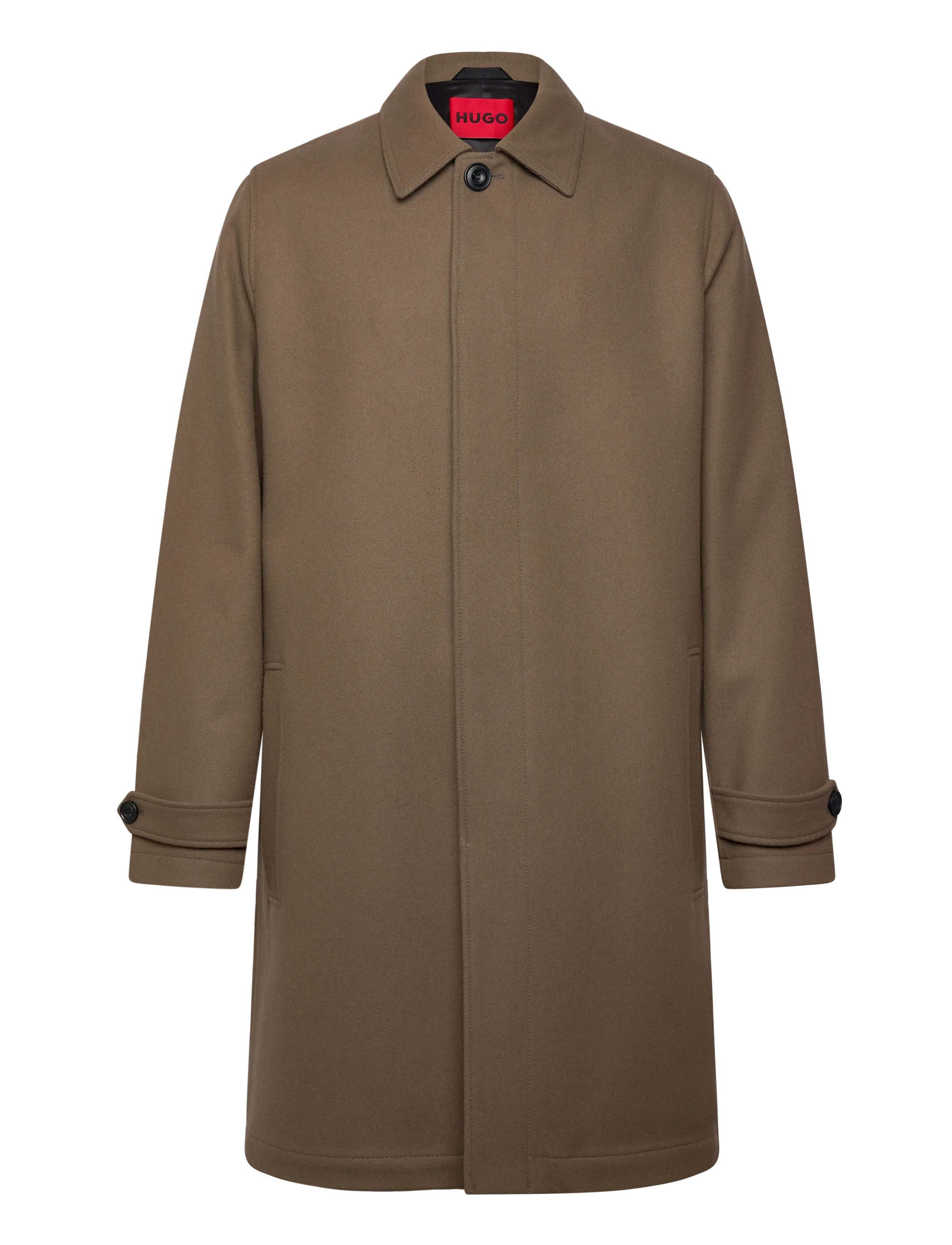 HUGO Maver2542, M, Brown, Frakker > Uldfrakker, Herre
