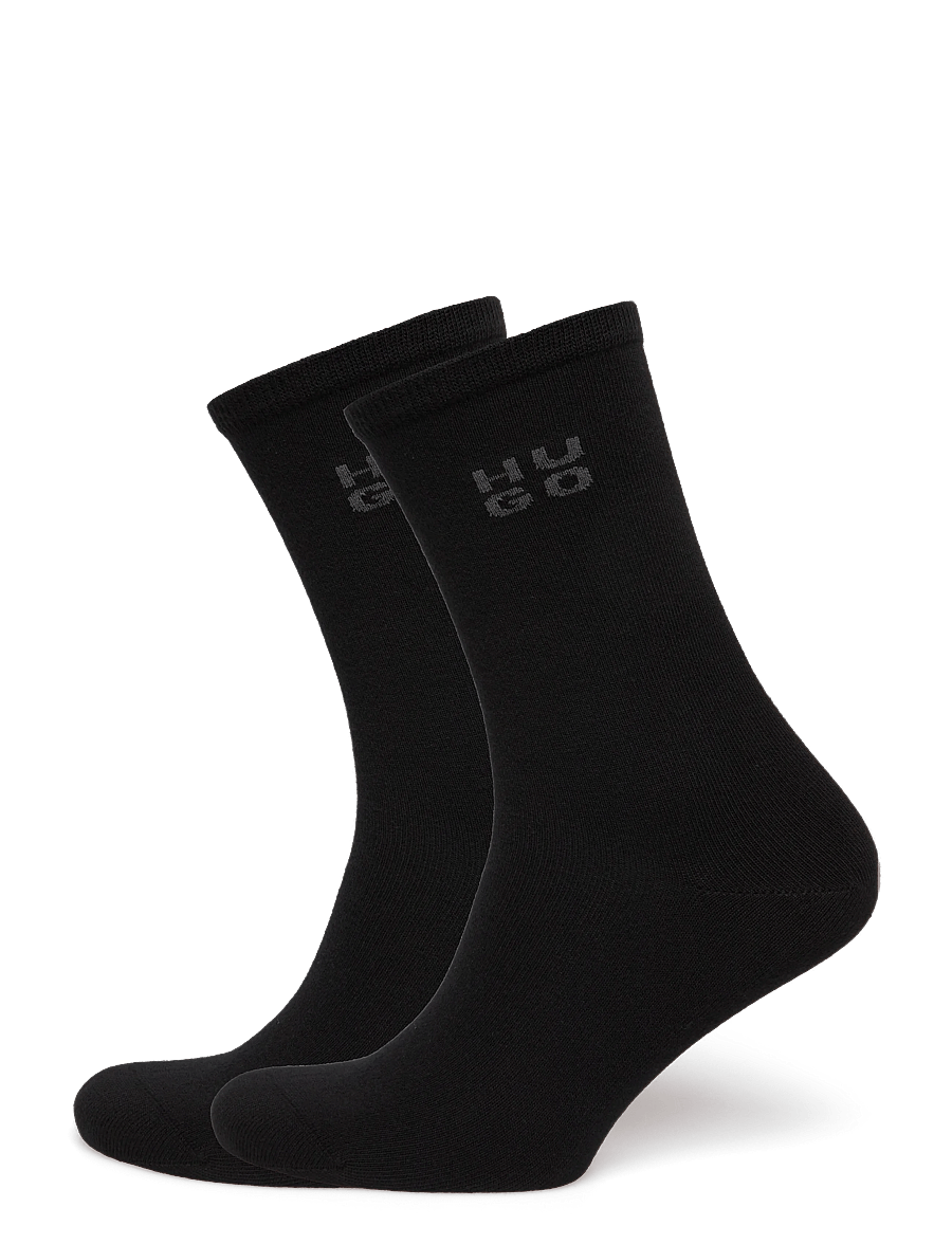 HUGO - 2P RS UNI LOGO CC W - almindelige strømper - black - 0