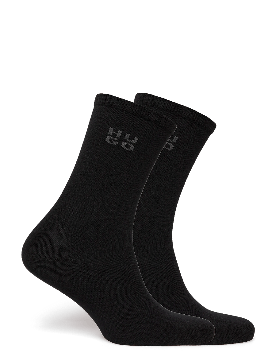 HUGO - 2P RS UNI LOGO CC W - almindelige strømper - black - 1