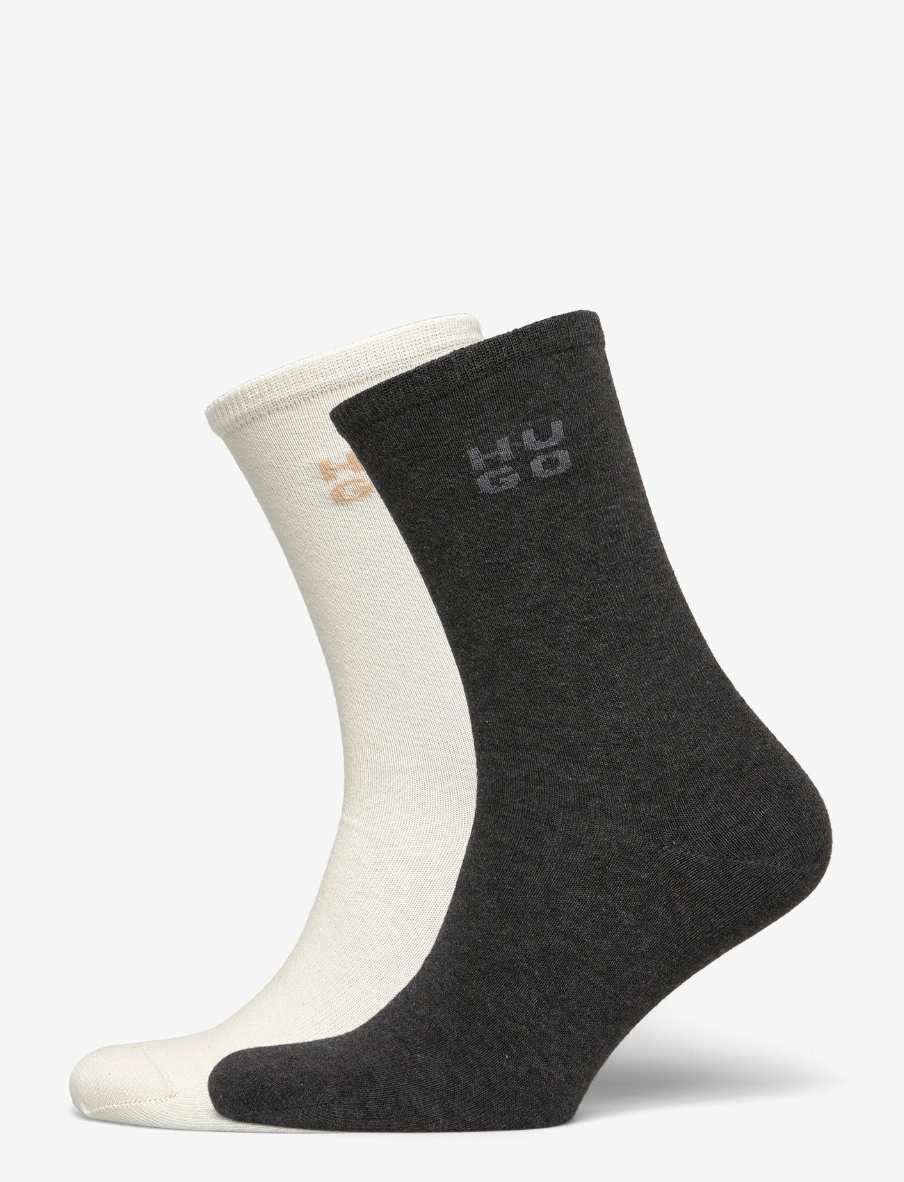 HUGO - 2P RS UNI LOGO CC W - almindelige strømper - medium grey - 0