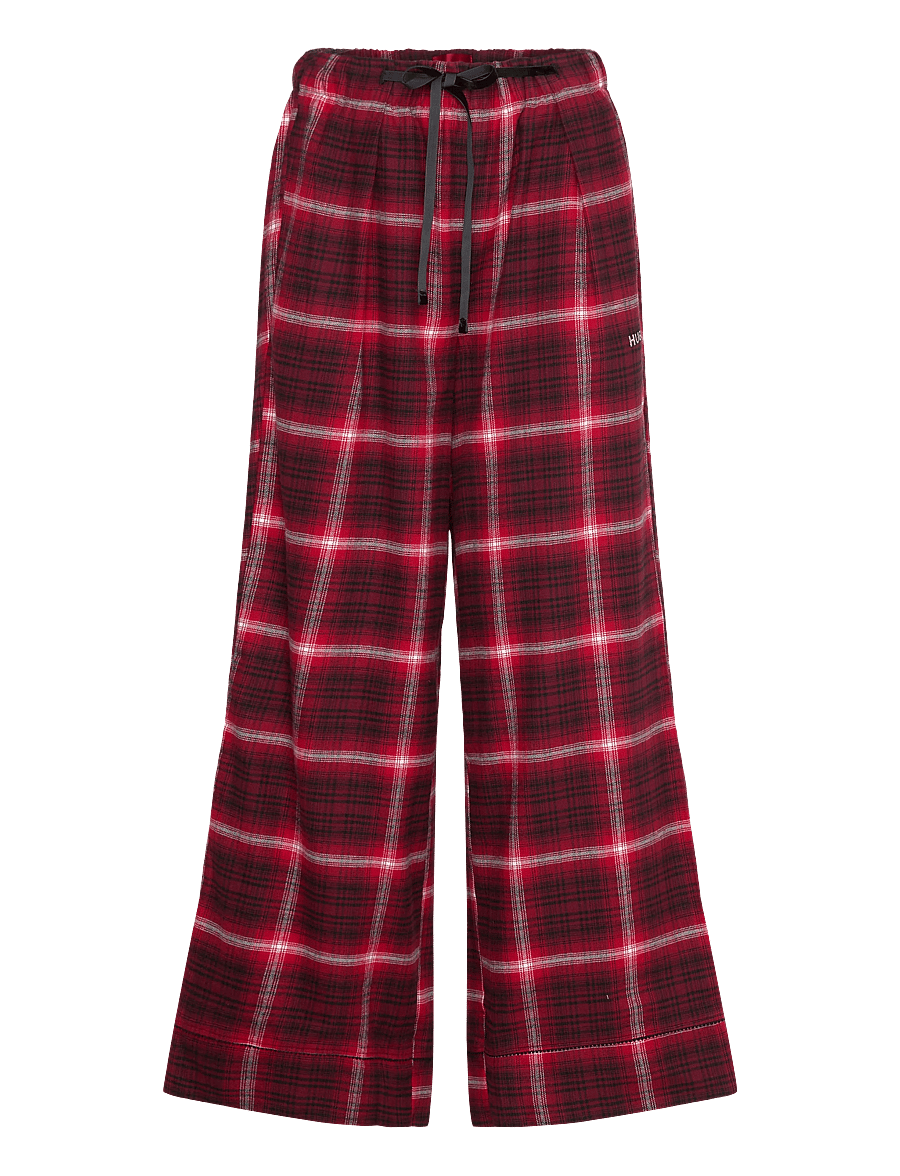 HUGO - FLANNEL CHECK_PANTS - pidžaamapüksid - open red - 0