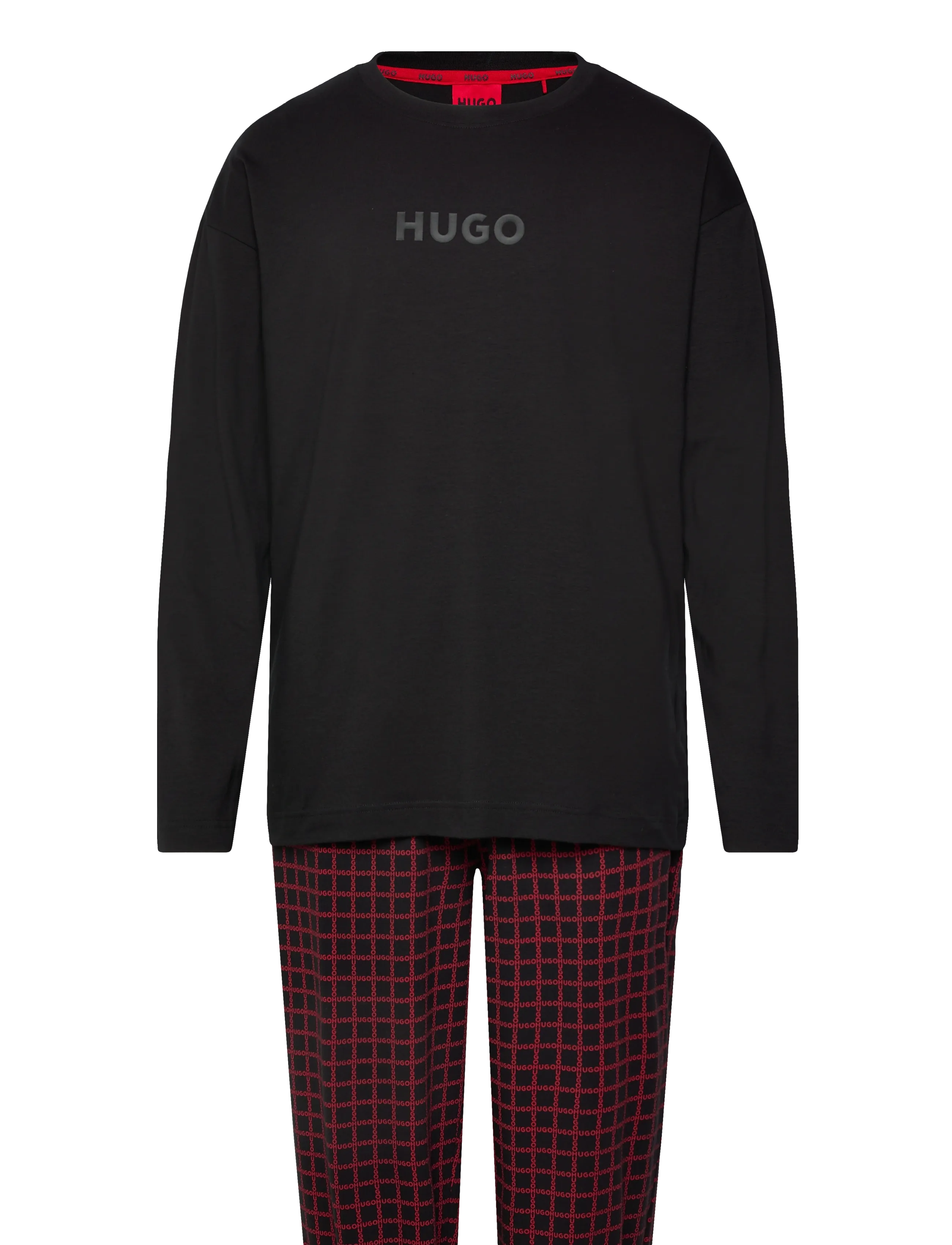 HUGO Jim_Long Set, S, Night & Loungewear, Schwarz - Pyjamas (set), Männerswear