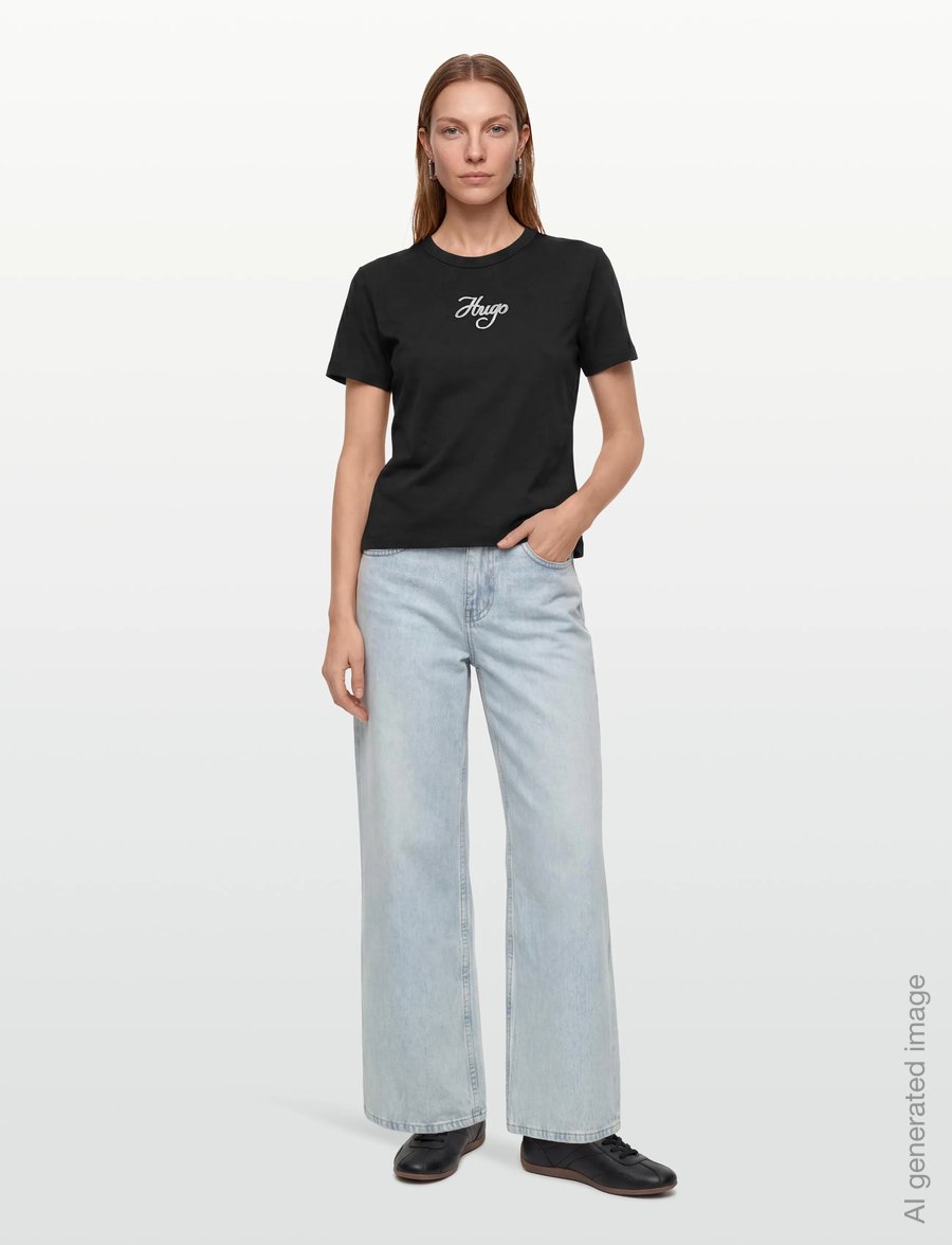 HUGO - Destrel_3 - t-shirts - black - 0