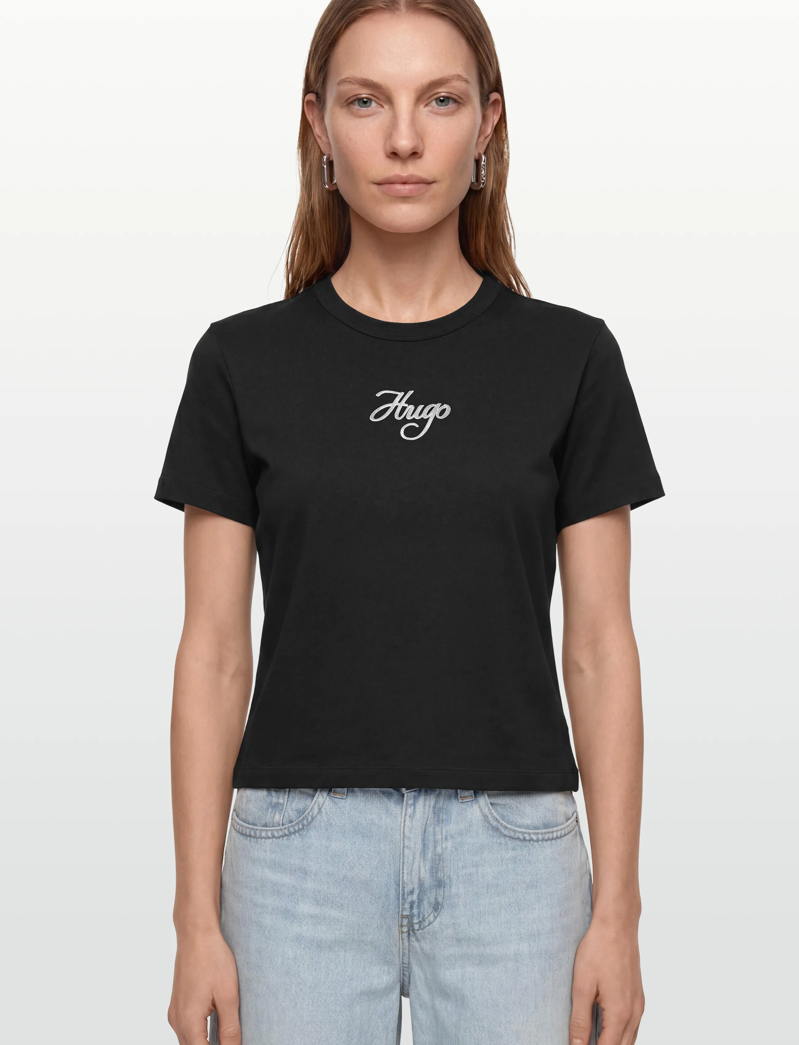 HUGO - Destrel_3 - t-shirts - black - 3