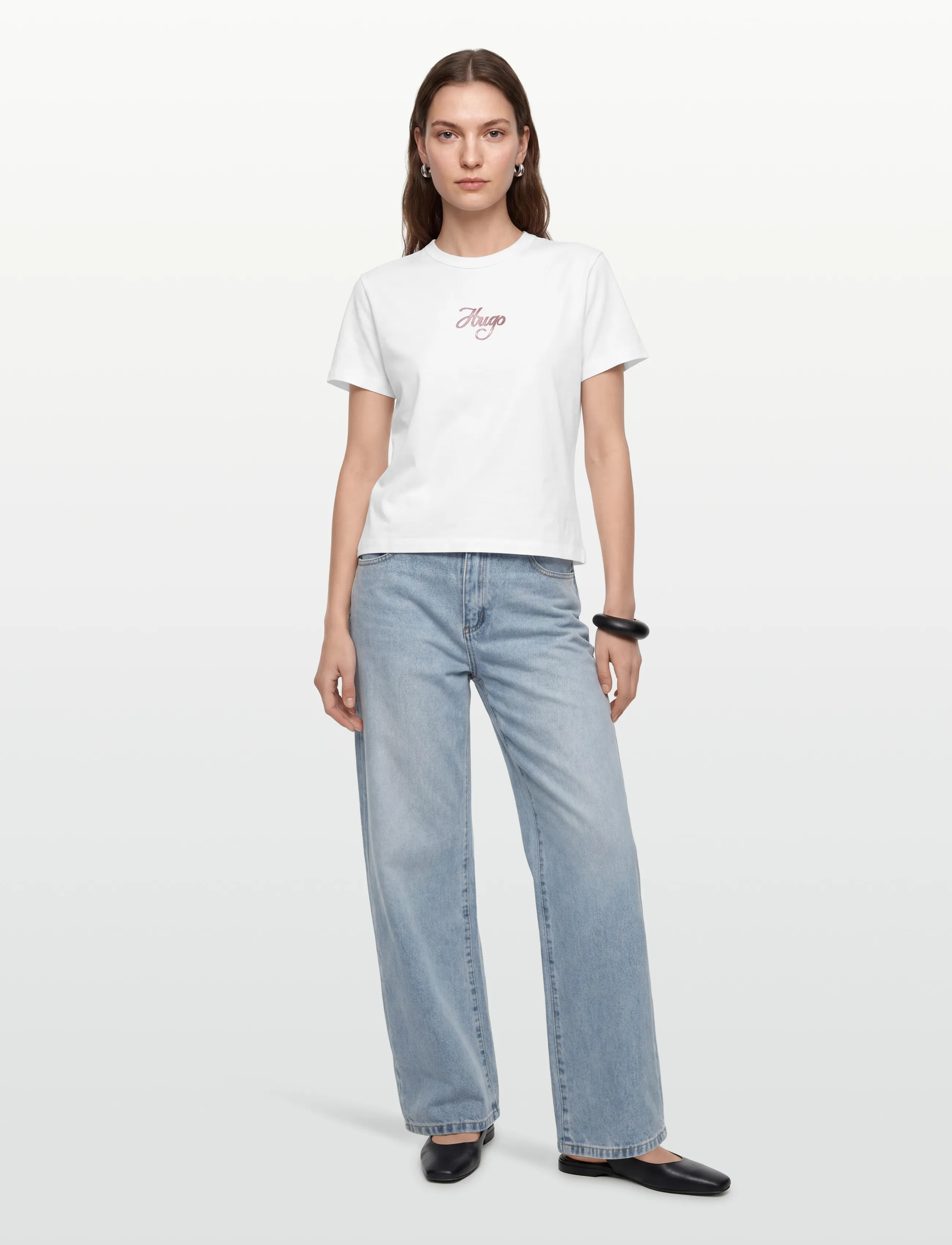 HUGO Destrel_3 - T-shirts & Tops - WHITE / white