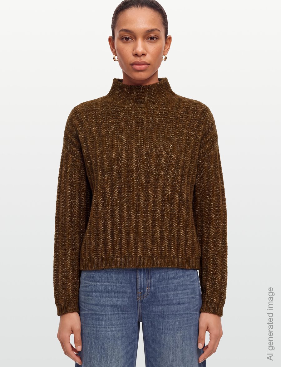 HUGO - Safineyny - jumpers - brown overflow - 3
