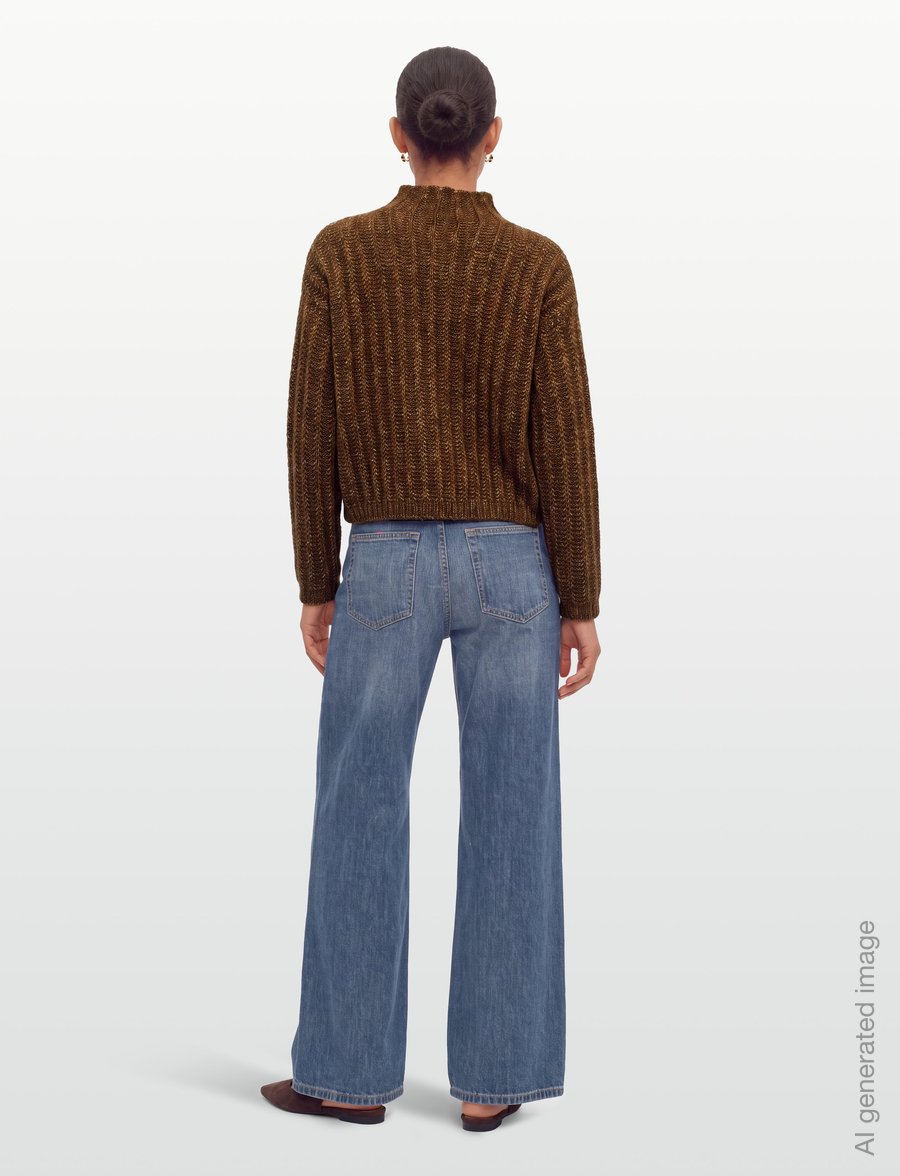HUGO - Safineyny - jumpers - brown overflow - 4