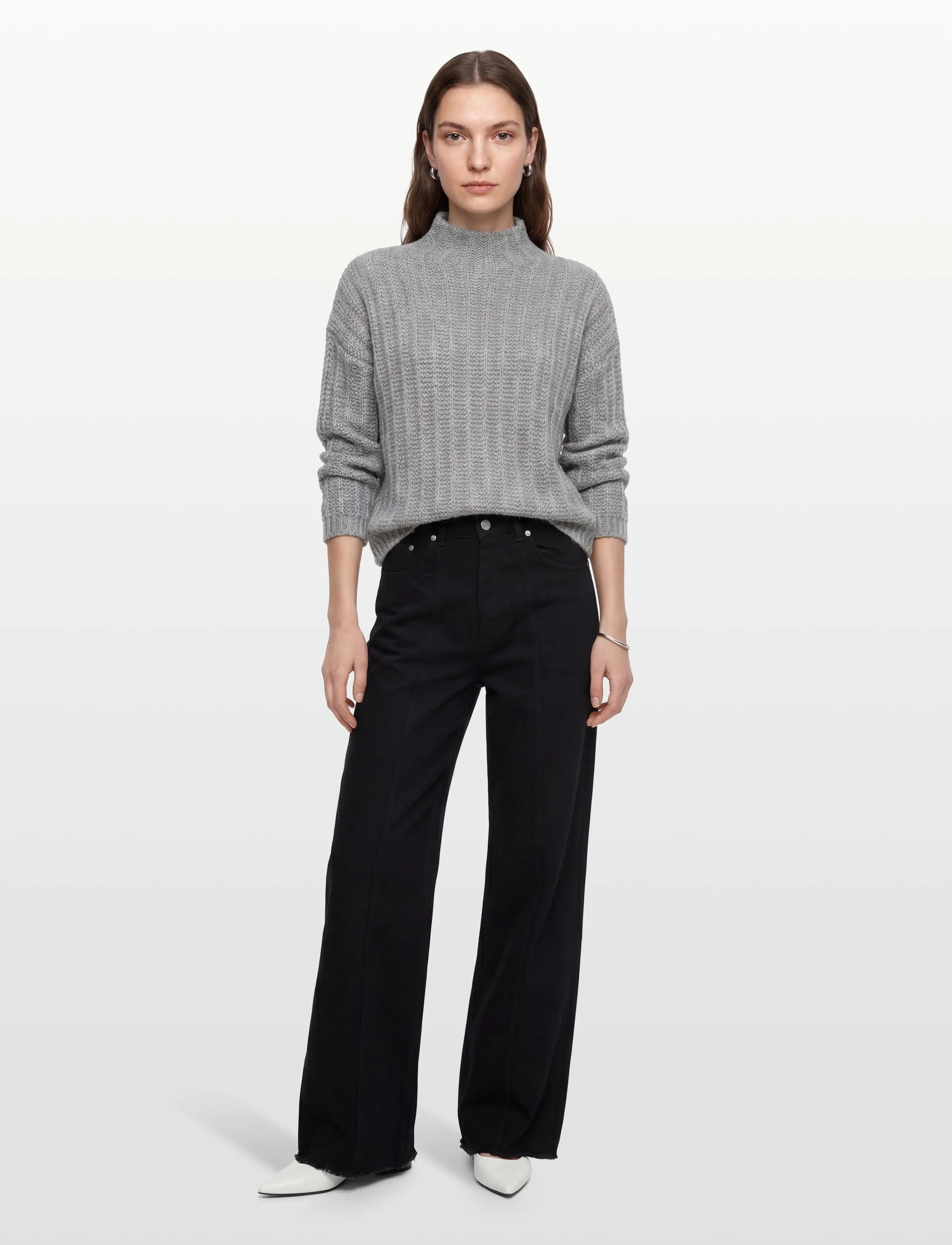 HUGO - Safineyny - rollkragenpullover - medium grey - 0