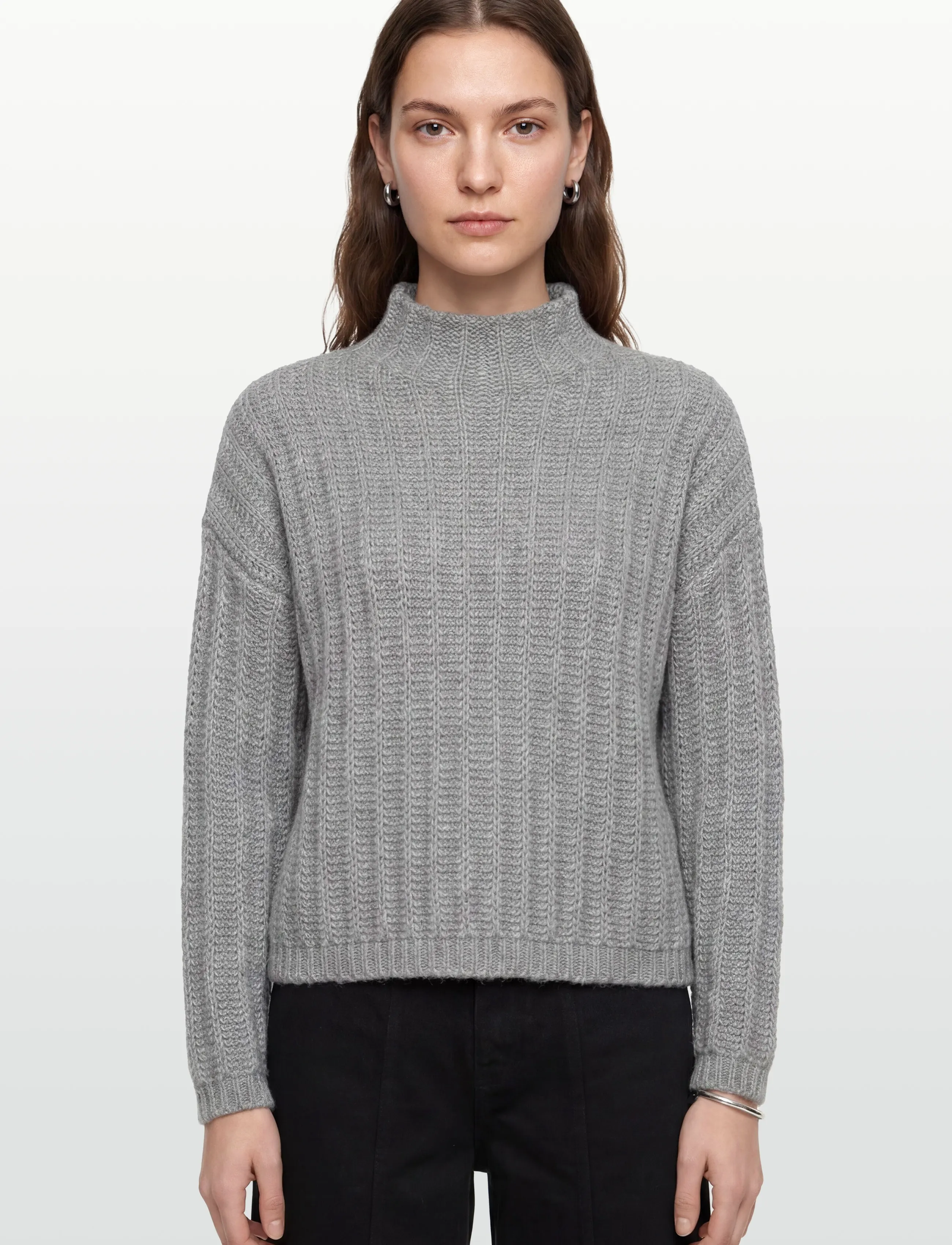 HUGO - Safineyny - rollkragenpullover - medium grey - 3