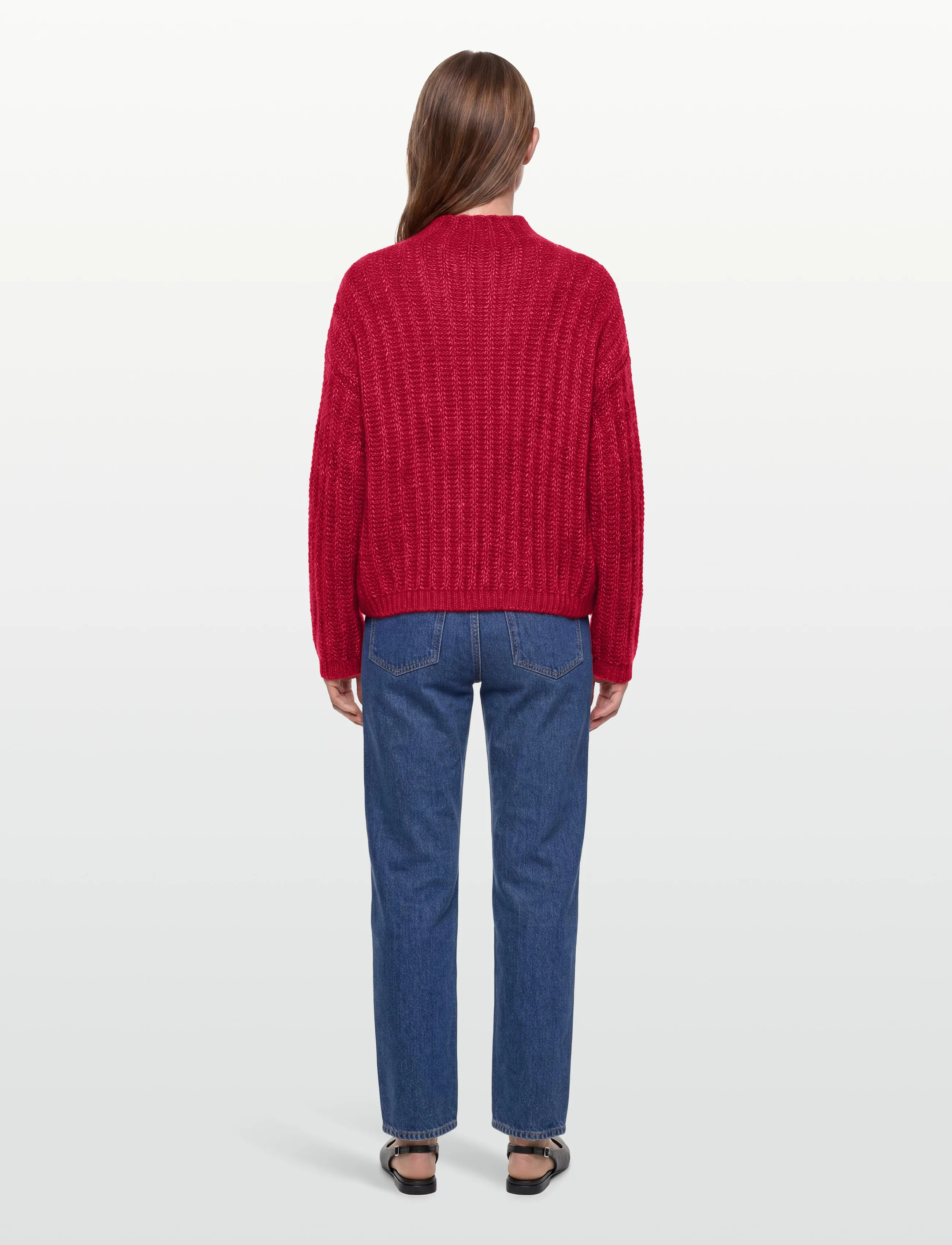 HUGO - Safineyny - megztiniai su aukšta apykakle - medium red - 4