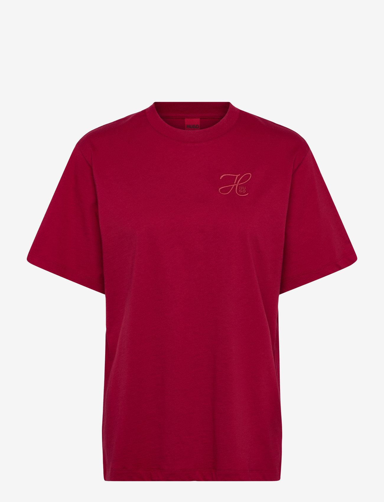 HUGO - Vintage Tee_19 - t-shirts - medium red - 0