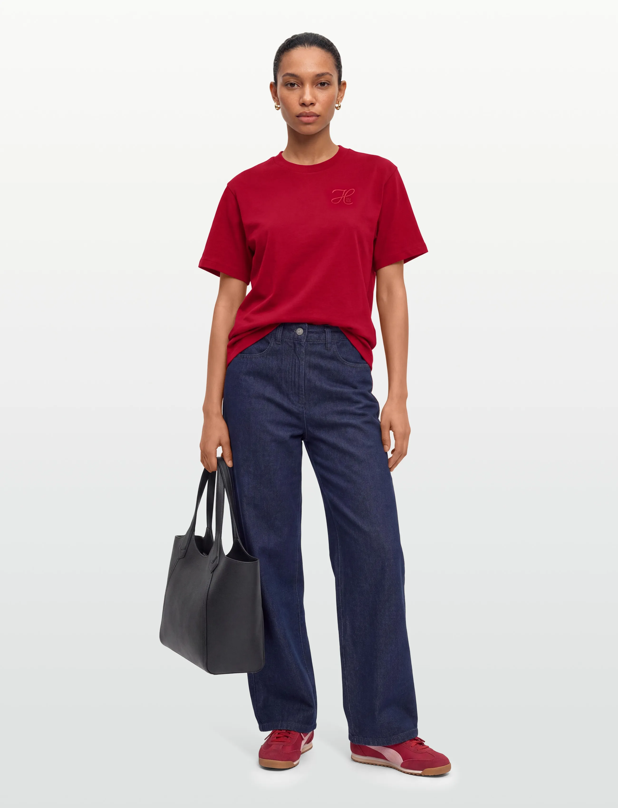 HUGO - Vintage Tee_19 - t-särgid - medium red - 0