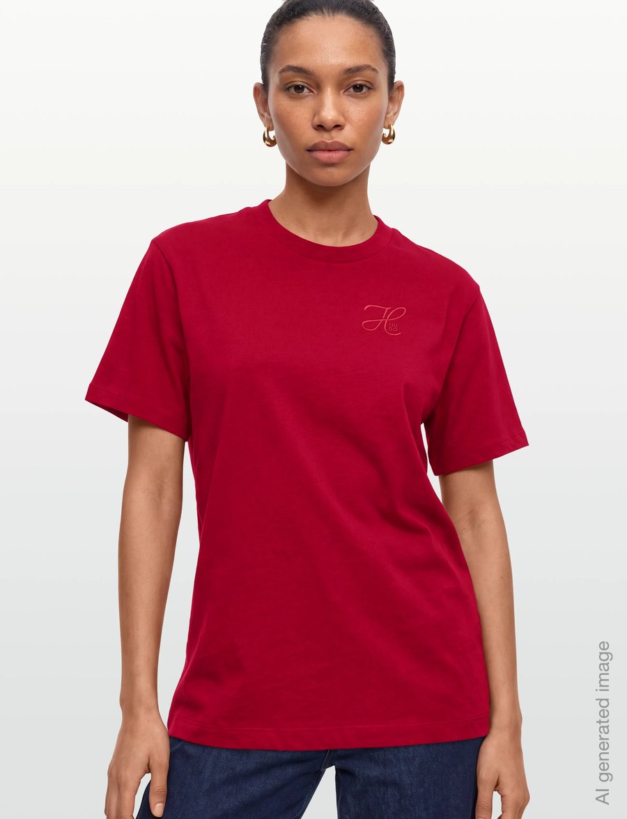 HUGO - Vintage Tee_19 - t-shirts - medium red - 3