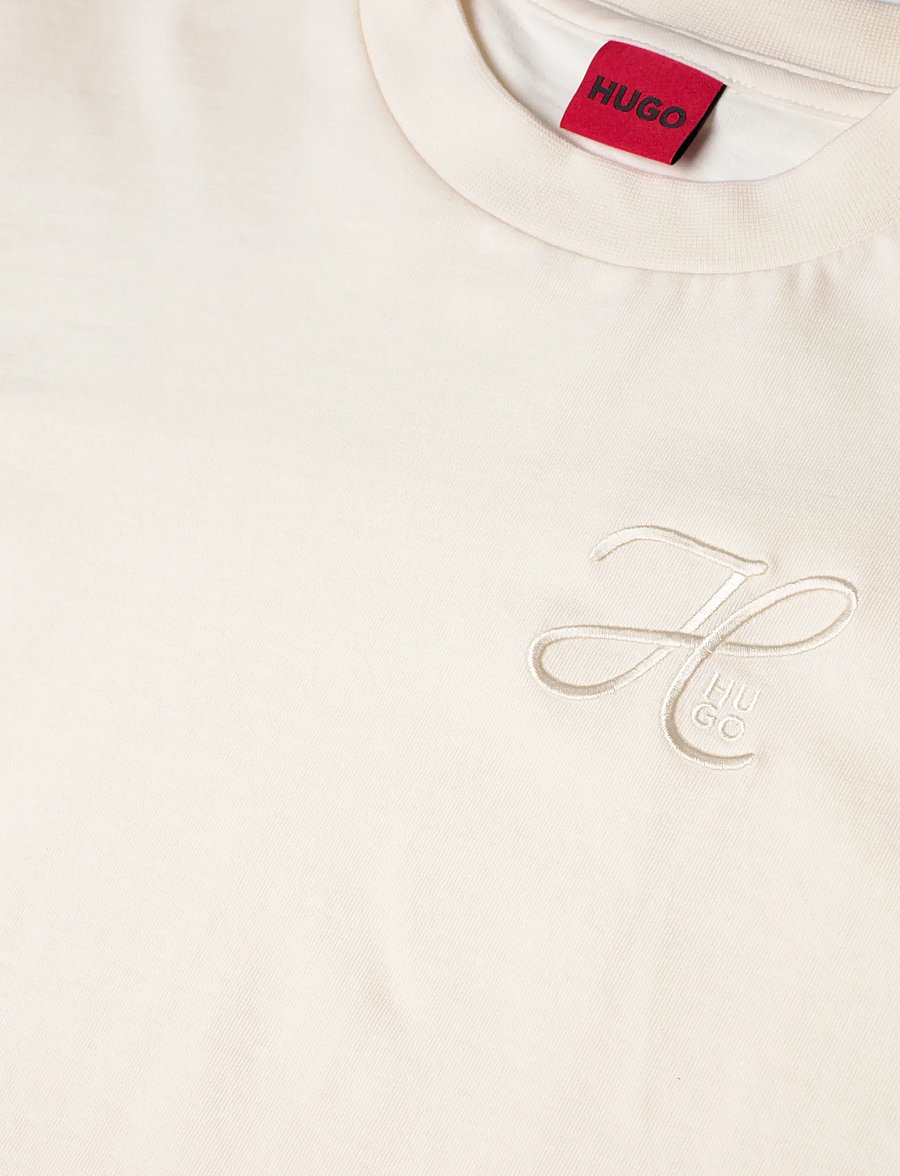 HUGO - Vintage Tee_19 - t-shirts - open white - 2