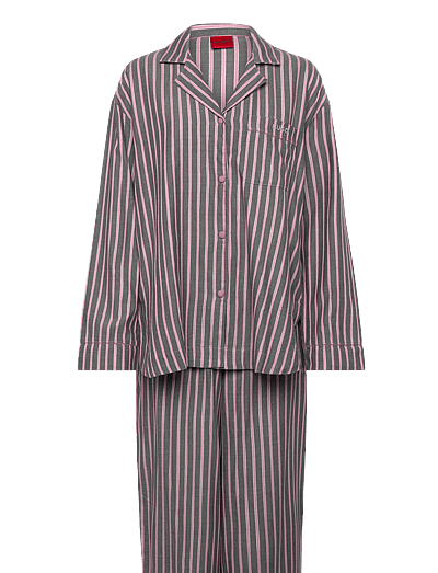 HUGO FLANNEL ST_LONG SET - Fødselsdagsgaver - OPEN GREY / pink/rose