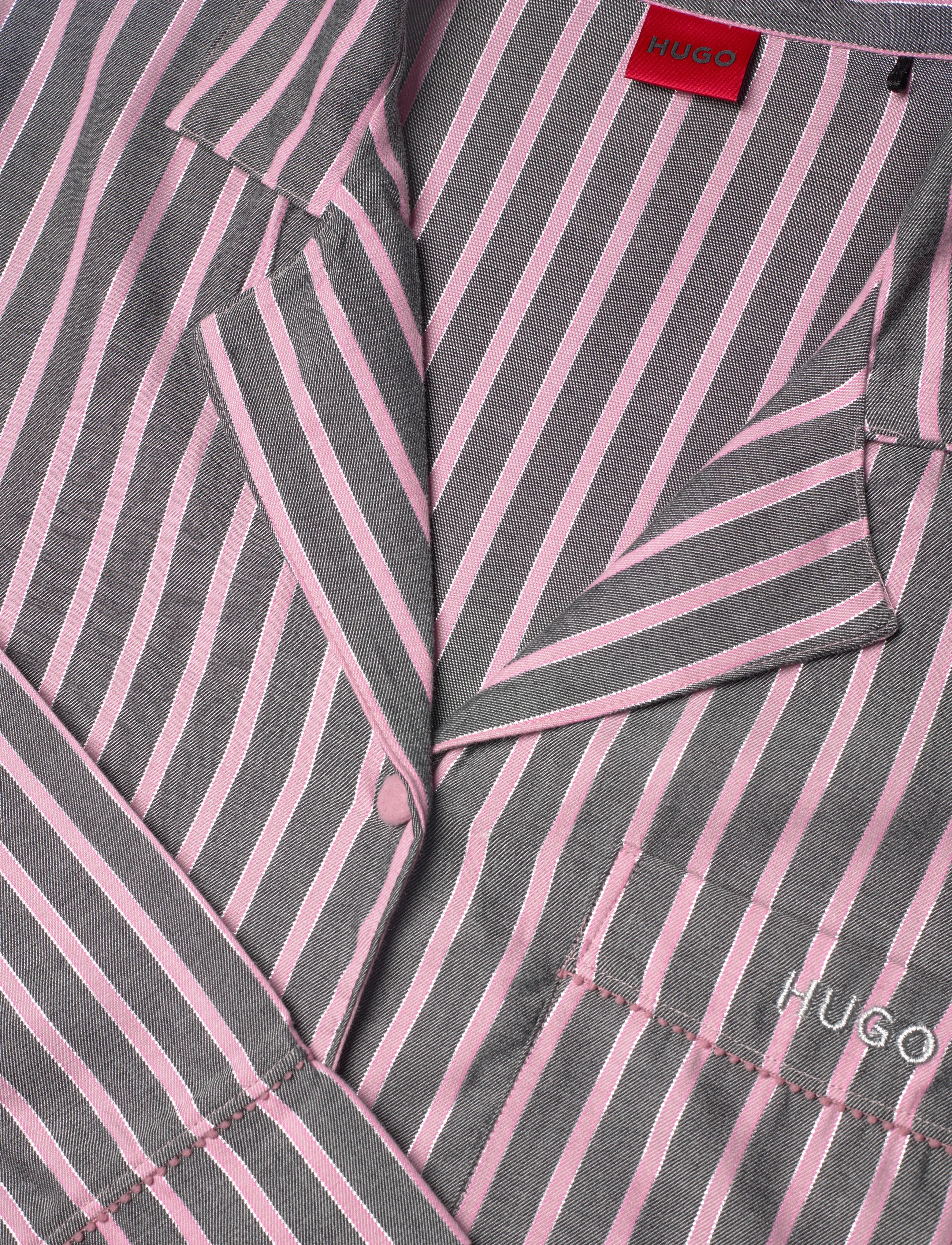 HUGO - FLANNEL ST_LONG SET - náttföt - open grey - 4