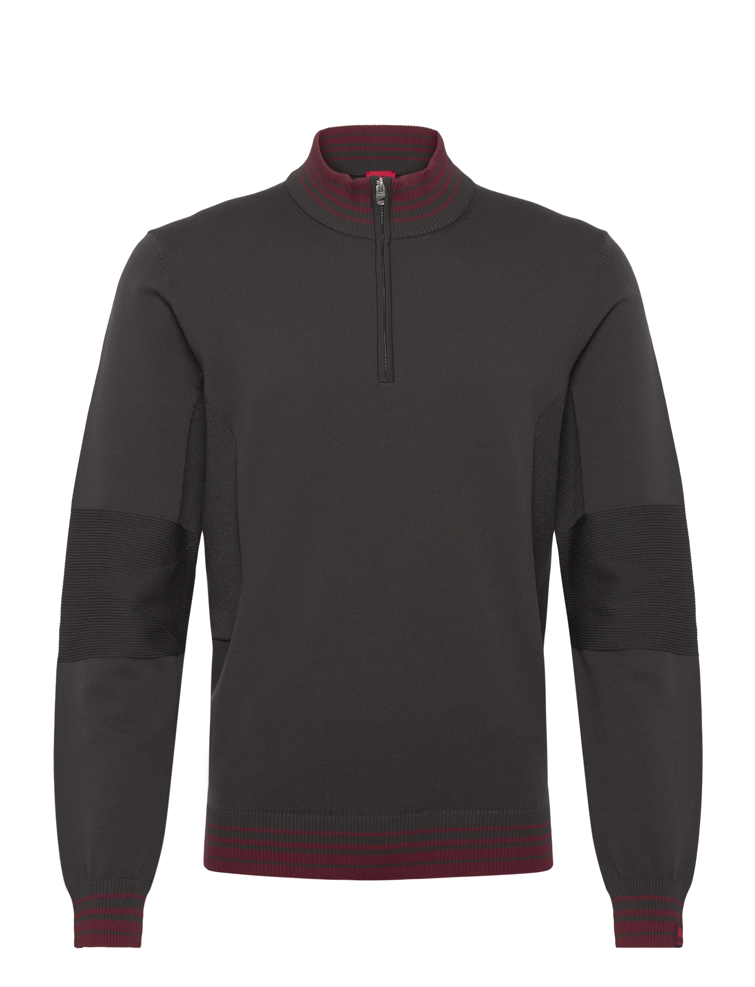 HUGO Selo_RB - Halfzip strik - DARK BROWN / brown