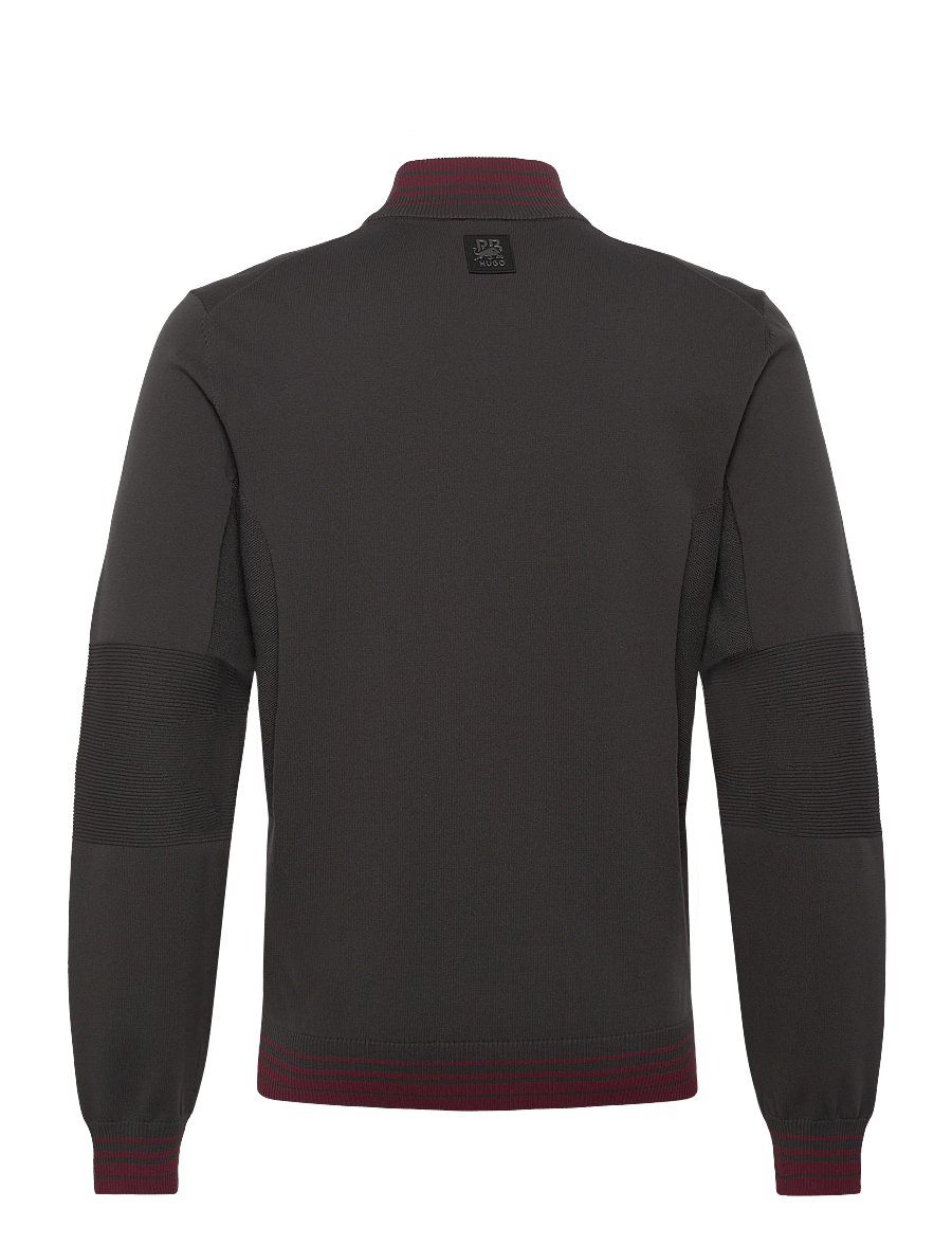HUGO - Selo_RB - truien met halve rits - dark brown - 1