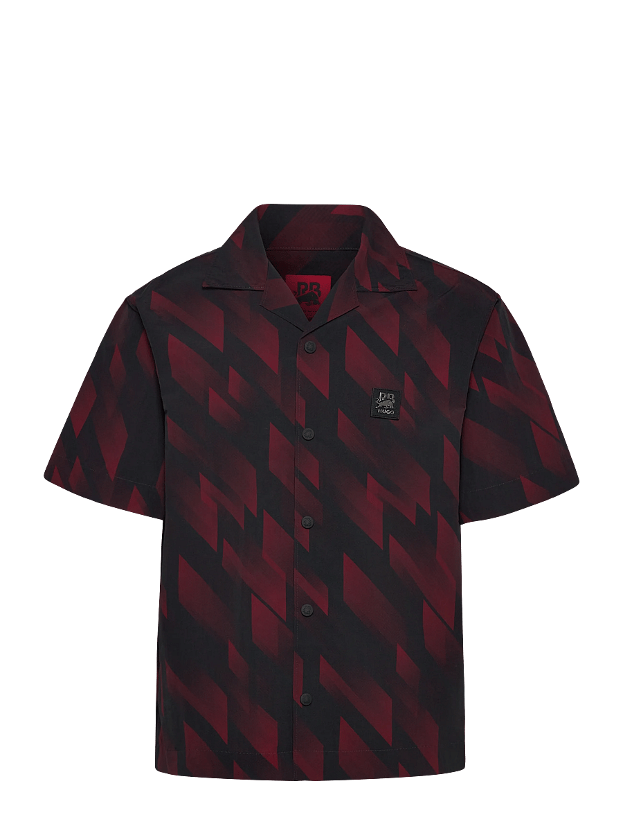HUGO - Espino_RB - kurzarmhemden - dark brown - 0