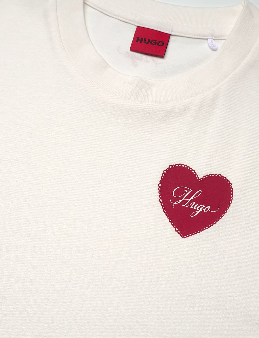 HUGO - Vintage Tee_20 - t-särgid - natural - 2
