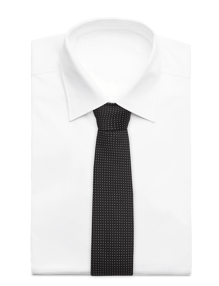 HUGO - Tie cm 6 - slips - black - 1