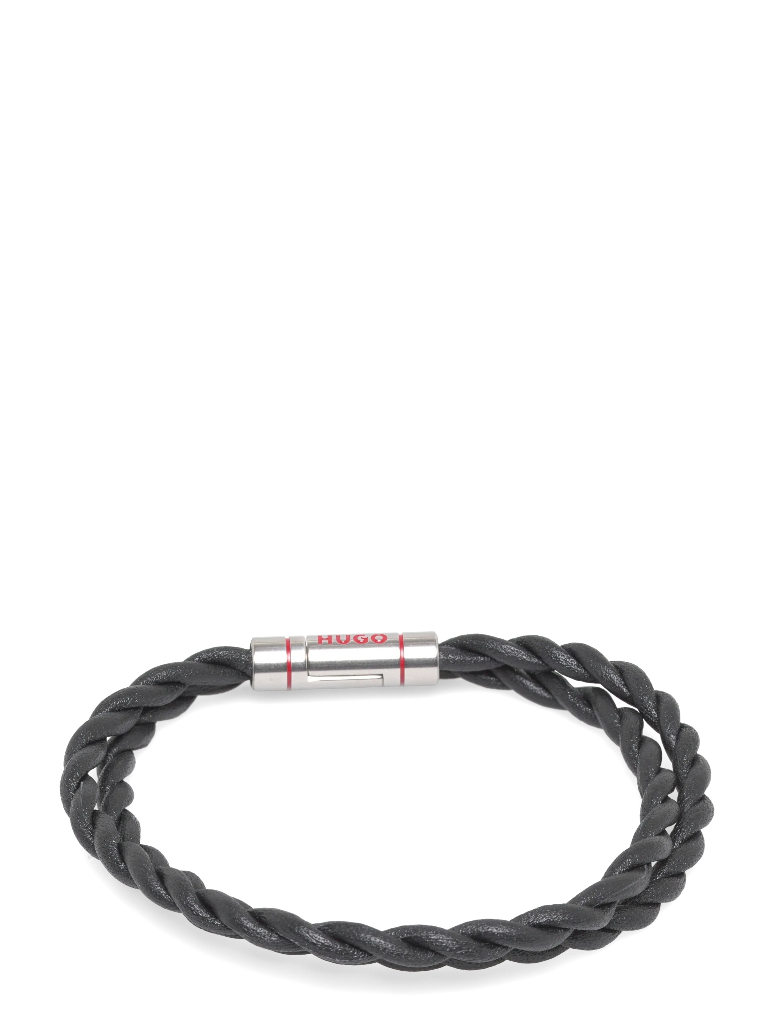 HUGO E-Doublebraid4-Bra, One Size, Jewellery, Schwarz - Bracelets, Männerswear