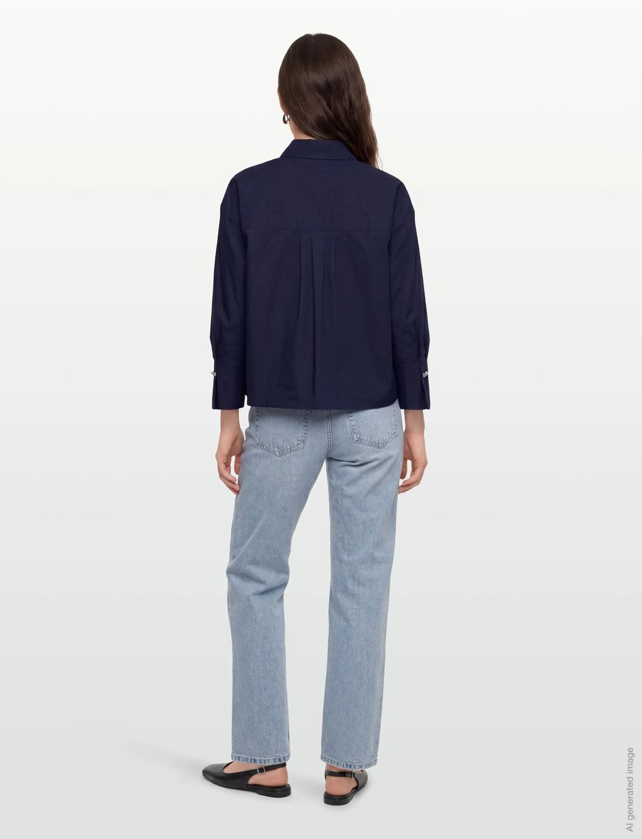 HUGO - Eggy - overhemden met lange mouwen - navy - 4