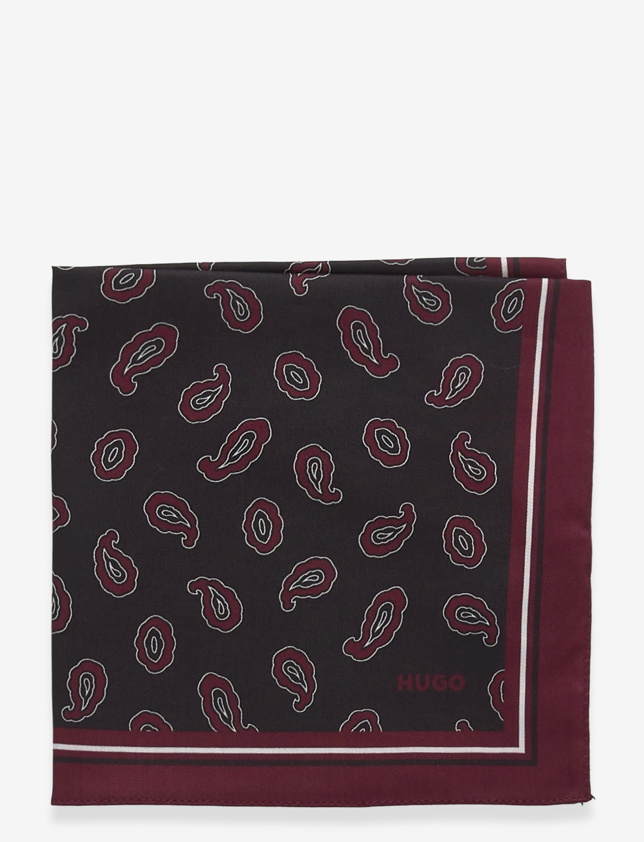 HUGO - Pocketsquare 33x33cm - dark red - 0